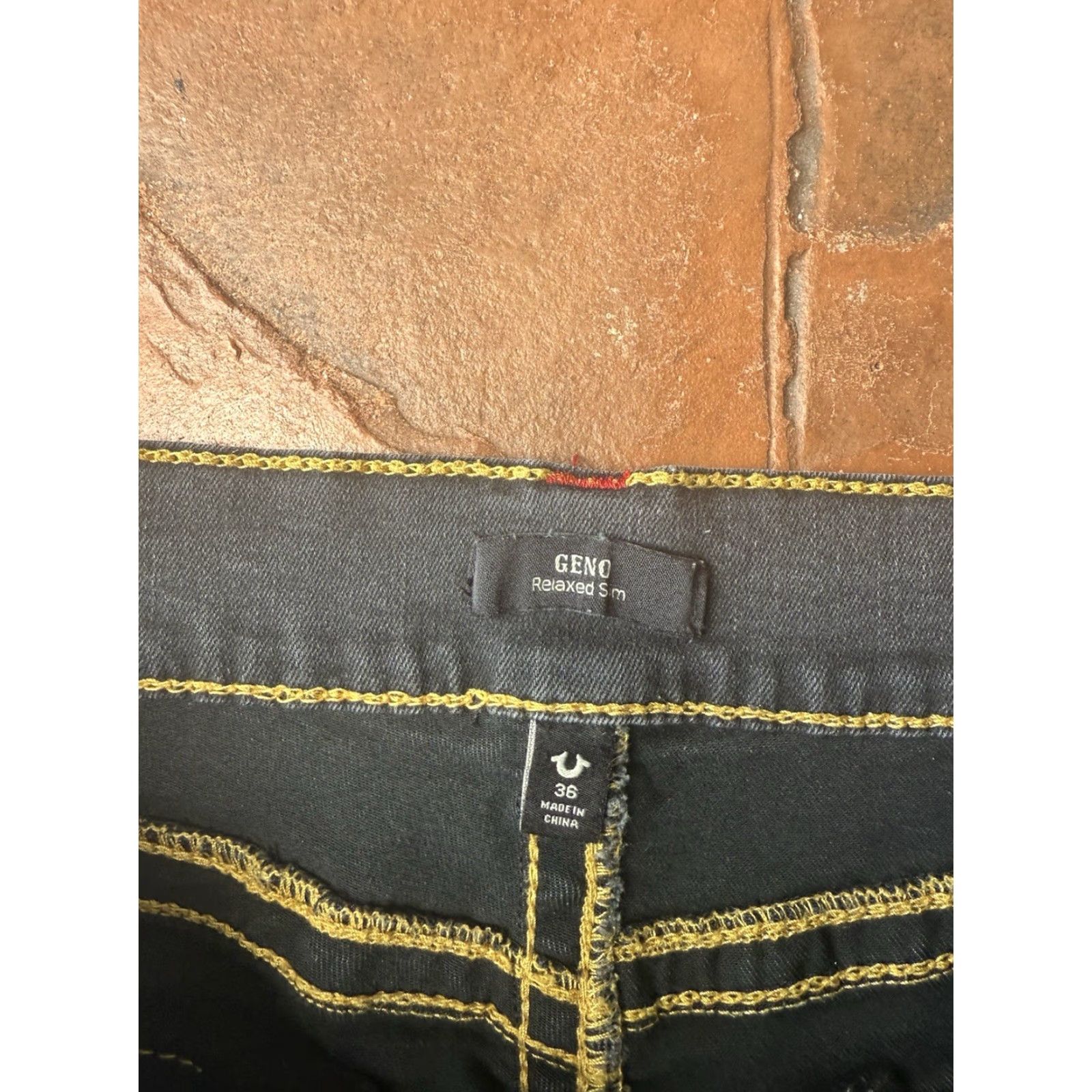 True Religion True Religion Geno Relaxed Slim Denim Jeans Men's 36 Black 5-Pocket Pockets Logo Slim Straight Regular Size 36 Mens Jeans Size US 36 / EU 52 - 4 Thumbnail