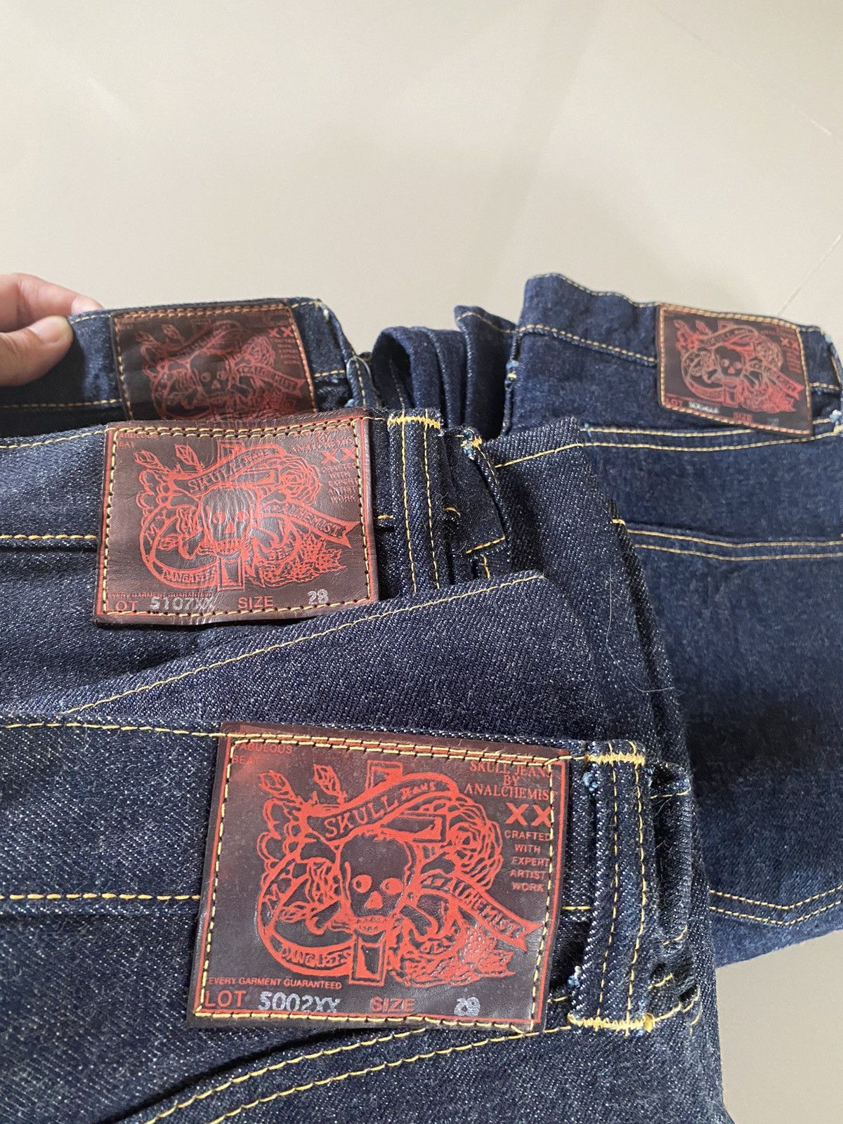 Japanese Brand Brand New Old Stock Skull Jeans by Alchemist Denim Size 28 Size US 29 - 9 Thumbnail