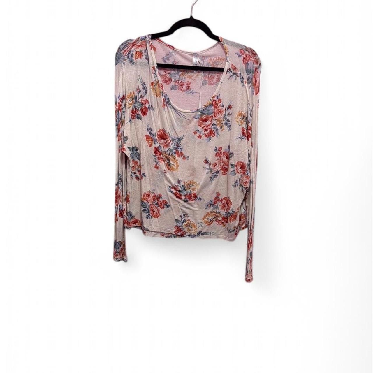 Designer Floral Print Long Sleeve Top Size XL / US 12-14 / IT 48-50 - 1 Thumbnail