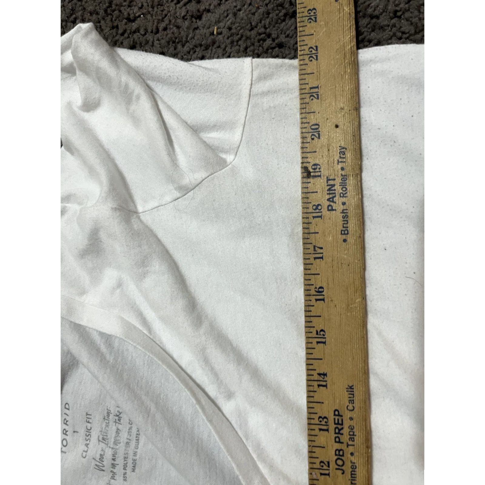 Torrid Torrid Plus Size 1 White Short Sleeve Crew Neck Blouse T-Shirt Casual Women's Size XS / US 0-2 / IT 36-38 - 4 Thumbnail