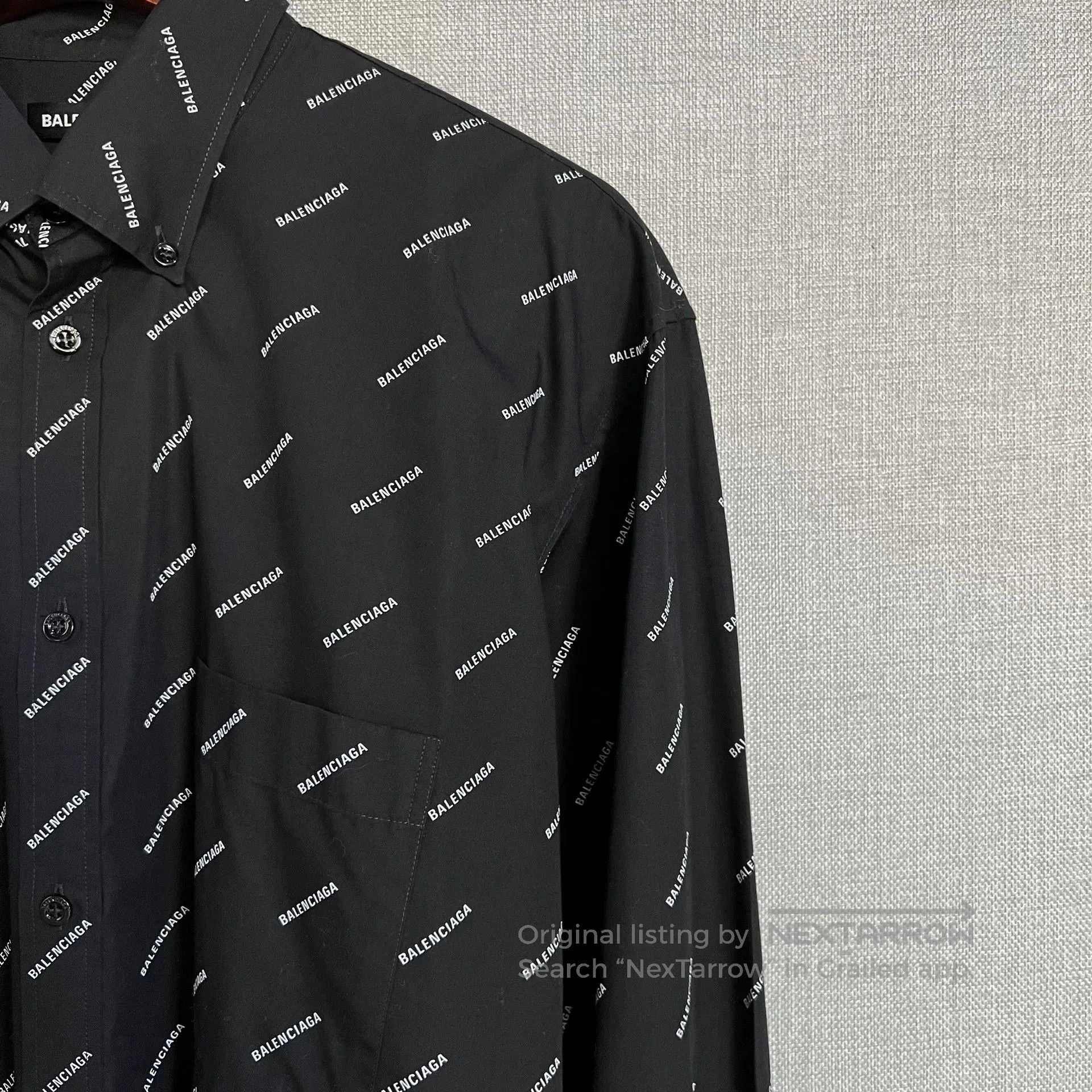 Balenciaga Balenciaga Black Logo Print Shirt. Size S / US 4 / IT 40 - 3 Thumbnail