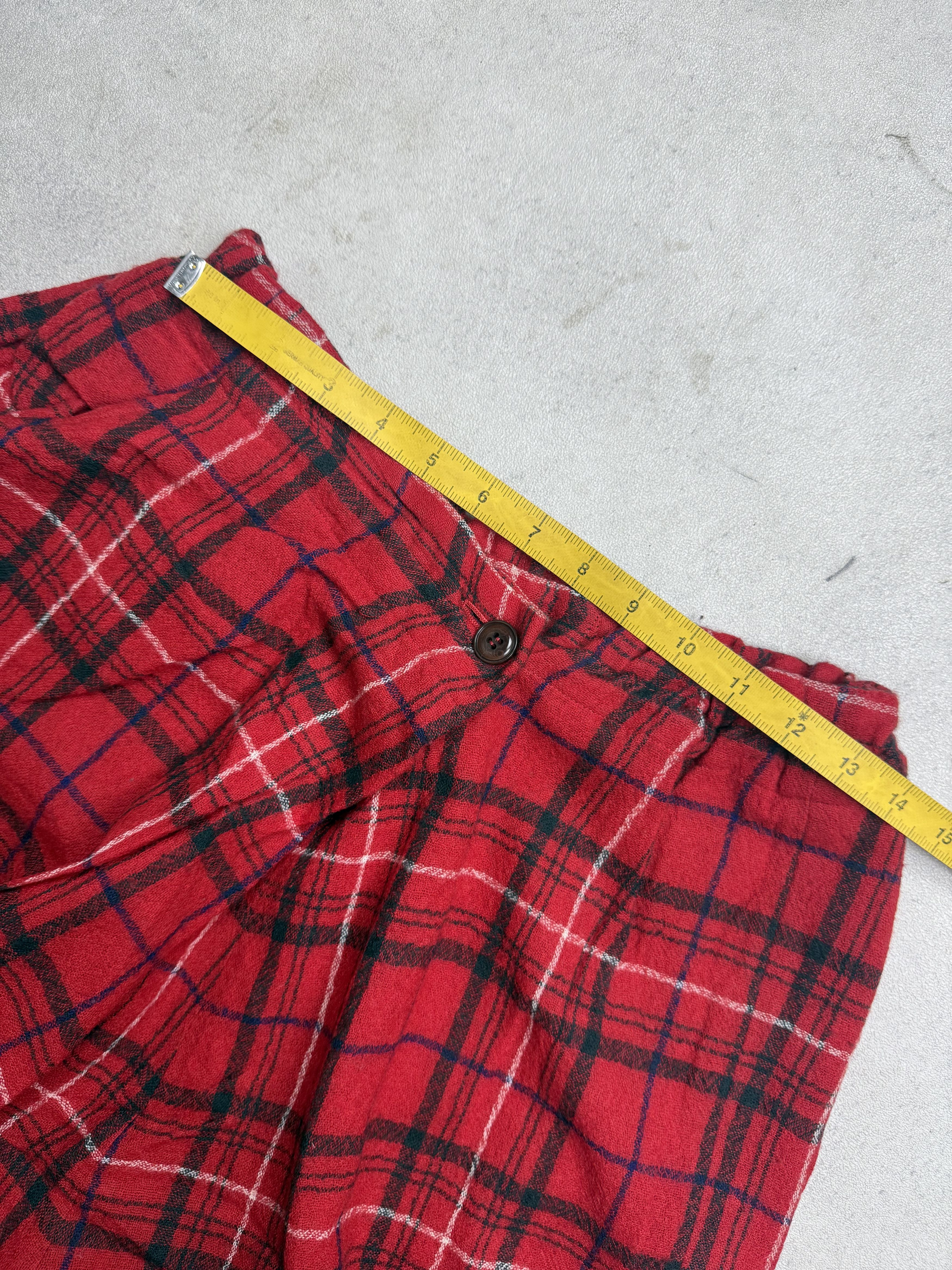 Yohji Yamamoto Y's Yohji Yamamoto Drop Crotch Plaid Tartan Wide Pants Size US 32 / EU 48 - 14 Thumbnail