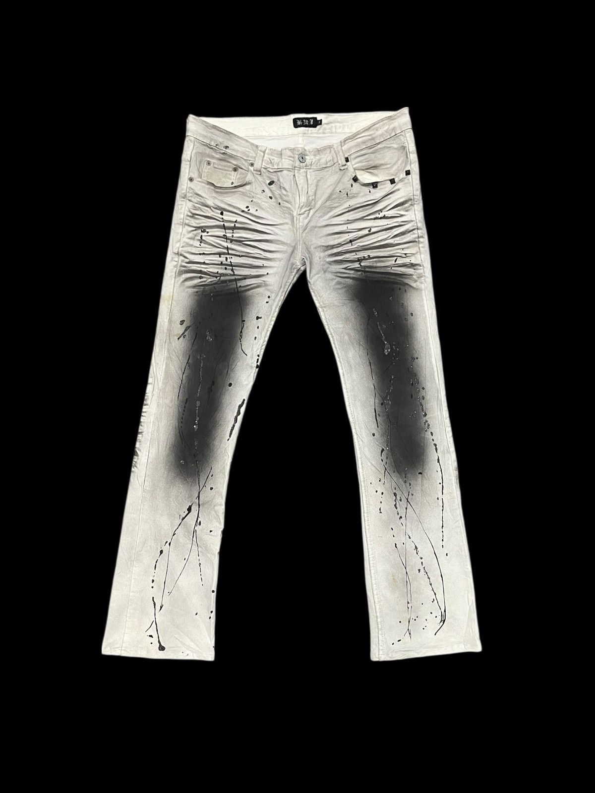 If Six Was Nine Flare K.U.I Punk Gothic Jeans Size US 34 / EU 50 - 1 Thumbnail