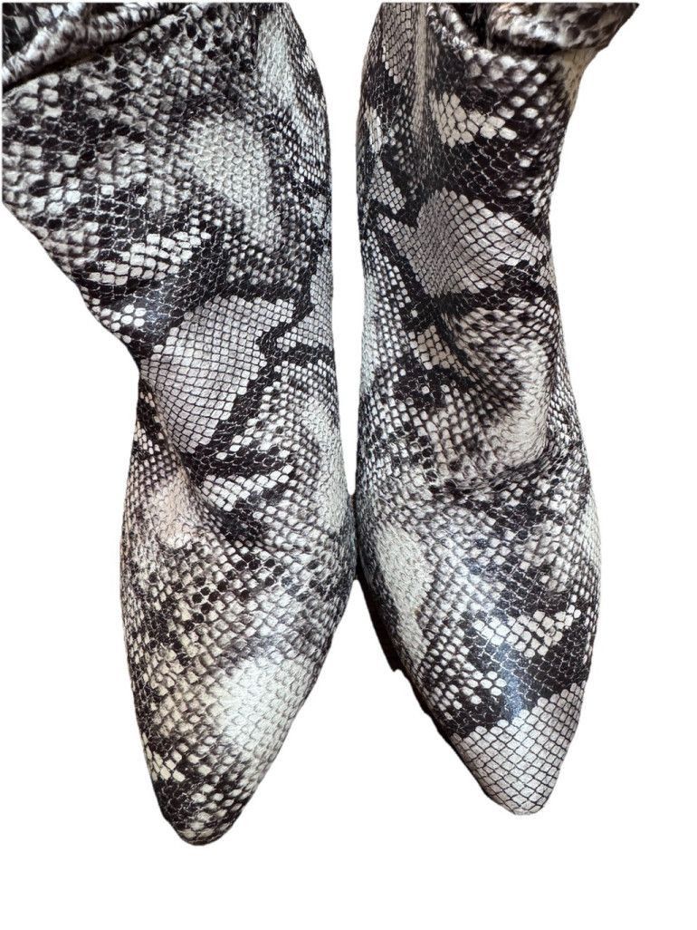 Bebe Bebe Faux Snakeskin Slouch Booties-8M Size US 8 / IT 38 - 2 Thumbnail