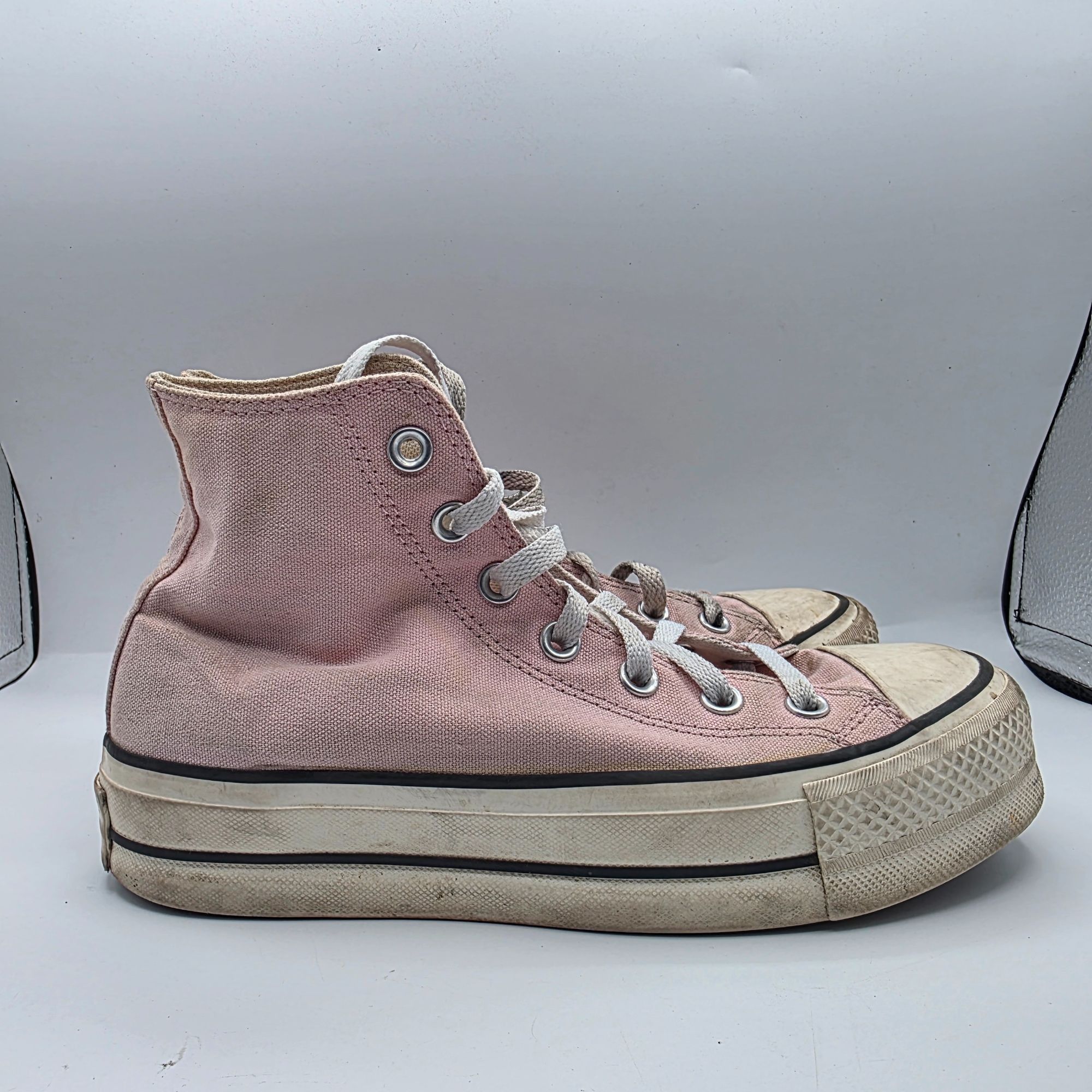 Converse Converse All Star High Top Womens Size 7 Pink Lace Up Platfo Size US 7 / IT 37 - 12 Thumbnail