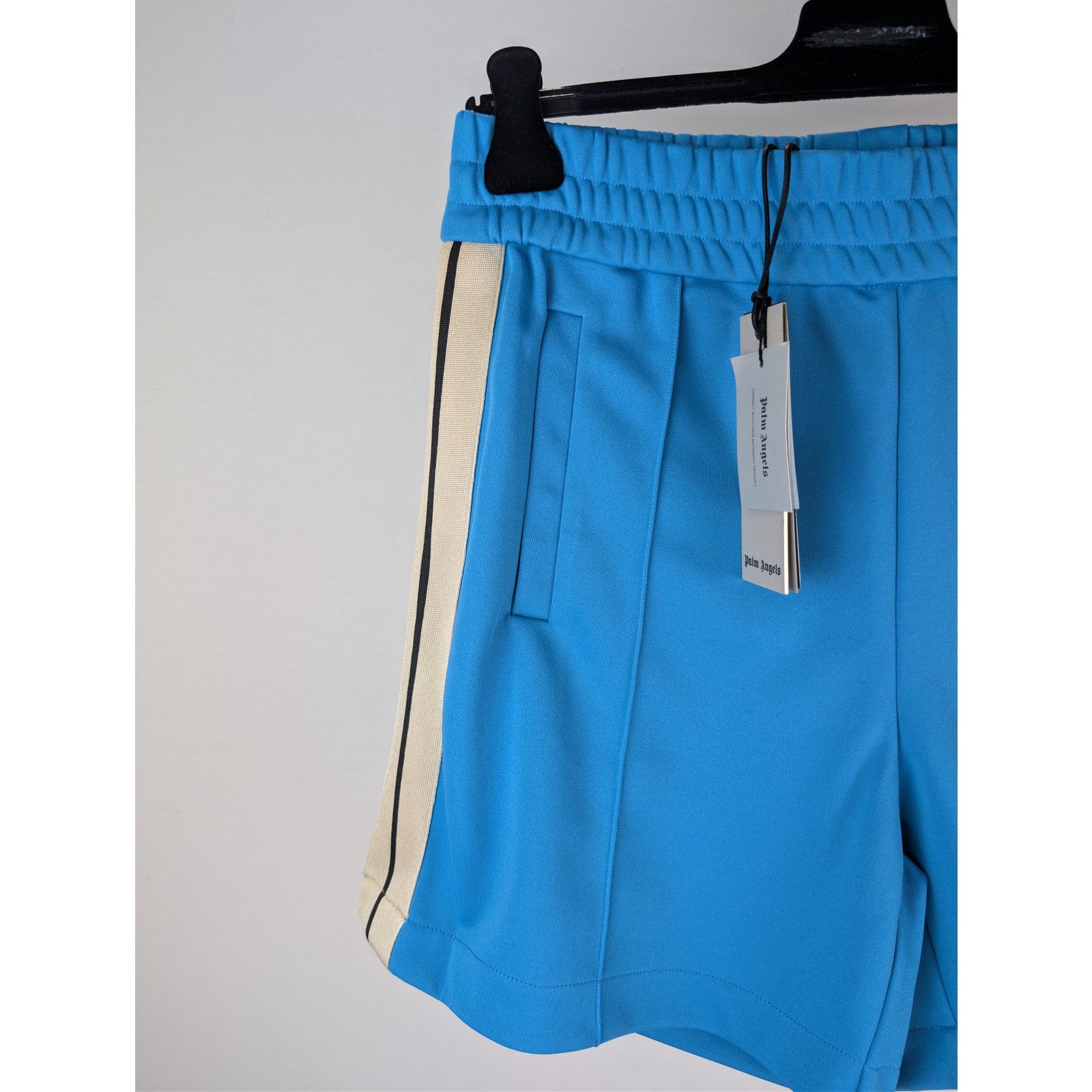 Palm Angels o1rshd1 Classic Logo Track Shorts in Light Blue / Off-White Size US 38 / EU 54 - 6 Thumbnail