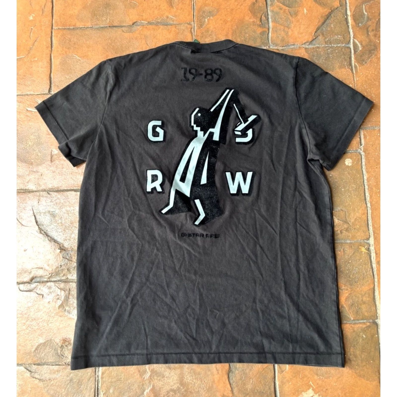 G-Star GSTAR Graphic T-Shirt Mens XL Black Short Sleeve Designer Shirt Size US XL / EU 56 / 4 - 2 Thumbnail