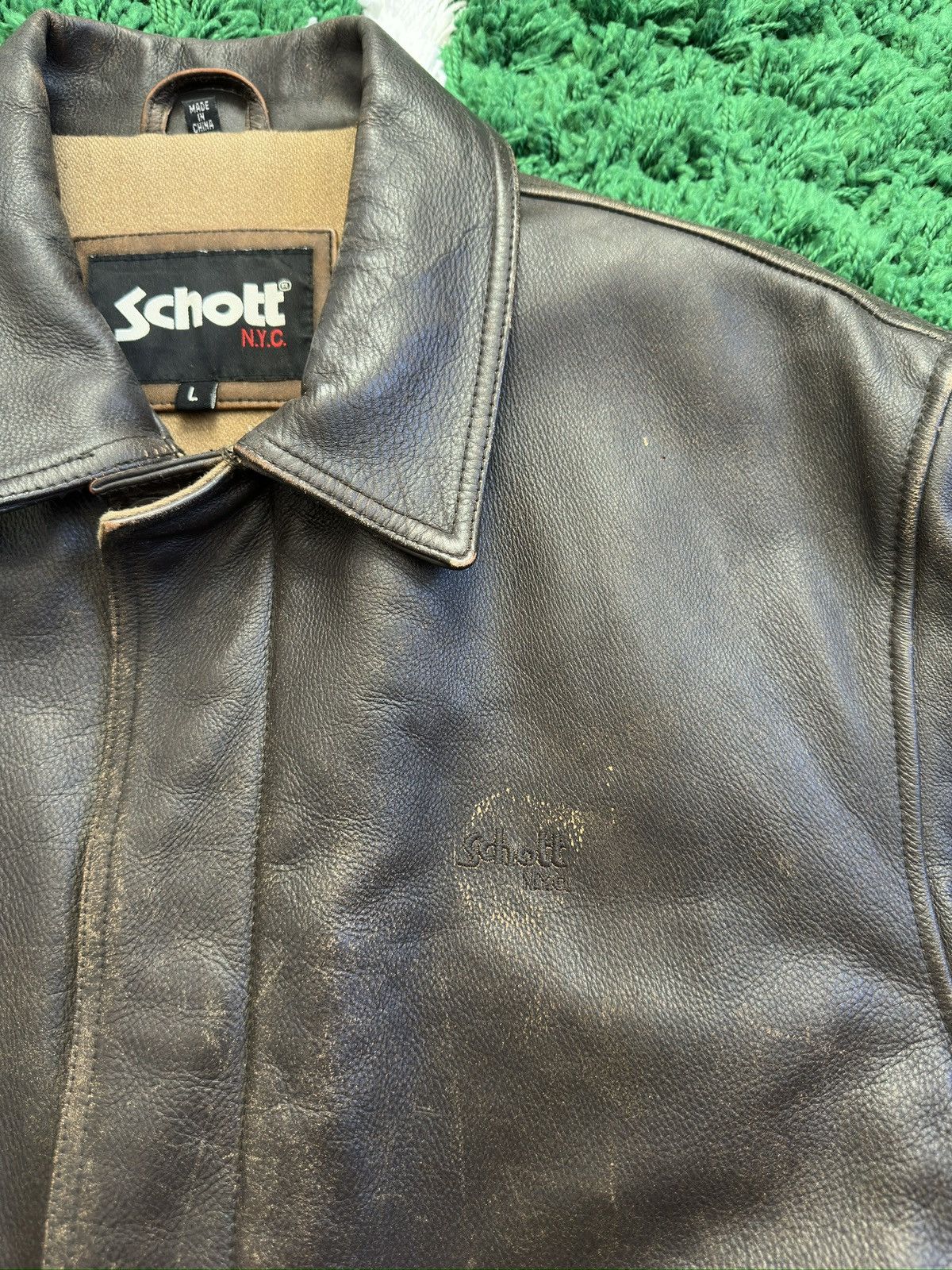 Schott Vintage Schott N.Y.C. Leather Jacket Size US L / EU 52-54 / 3 - 4 Thumbnail