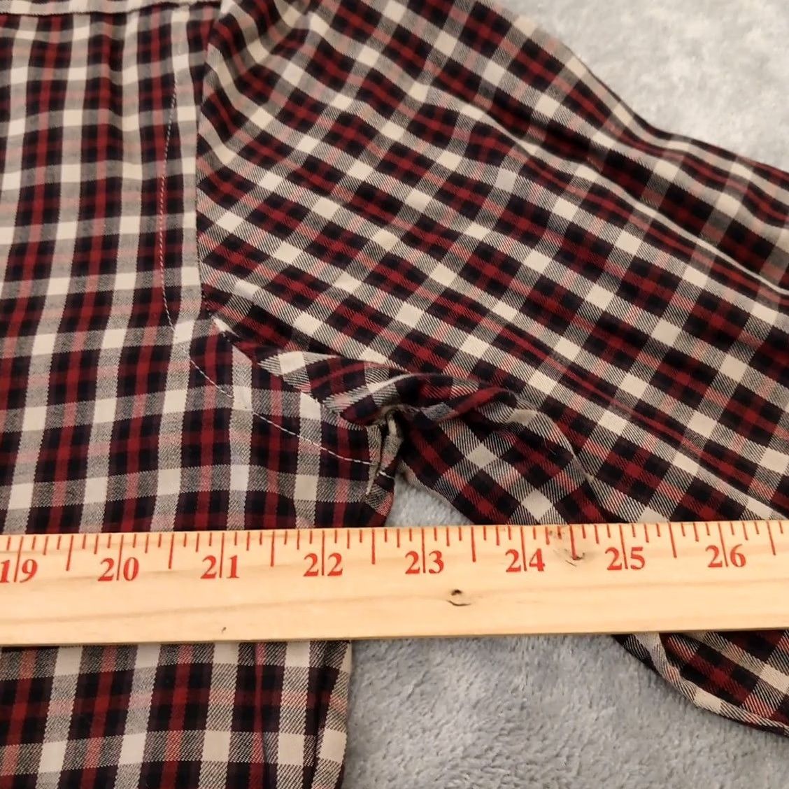 Van Heusen Van Heusen Shirt Mens Medium Red Plaid Long Sleeve Button Down Cotton Blend - Vintage Size US M / EU 48-50 / 2 - 7 Thumbnail