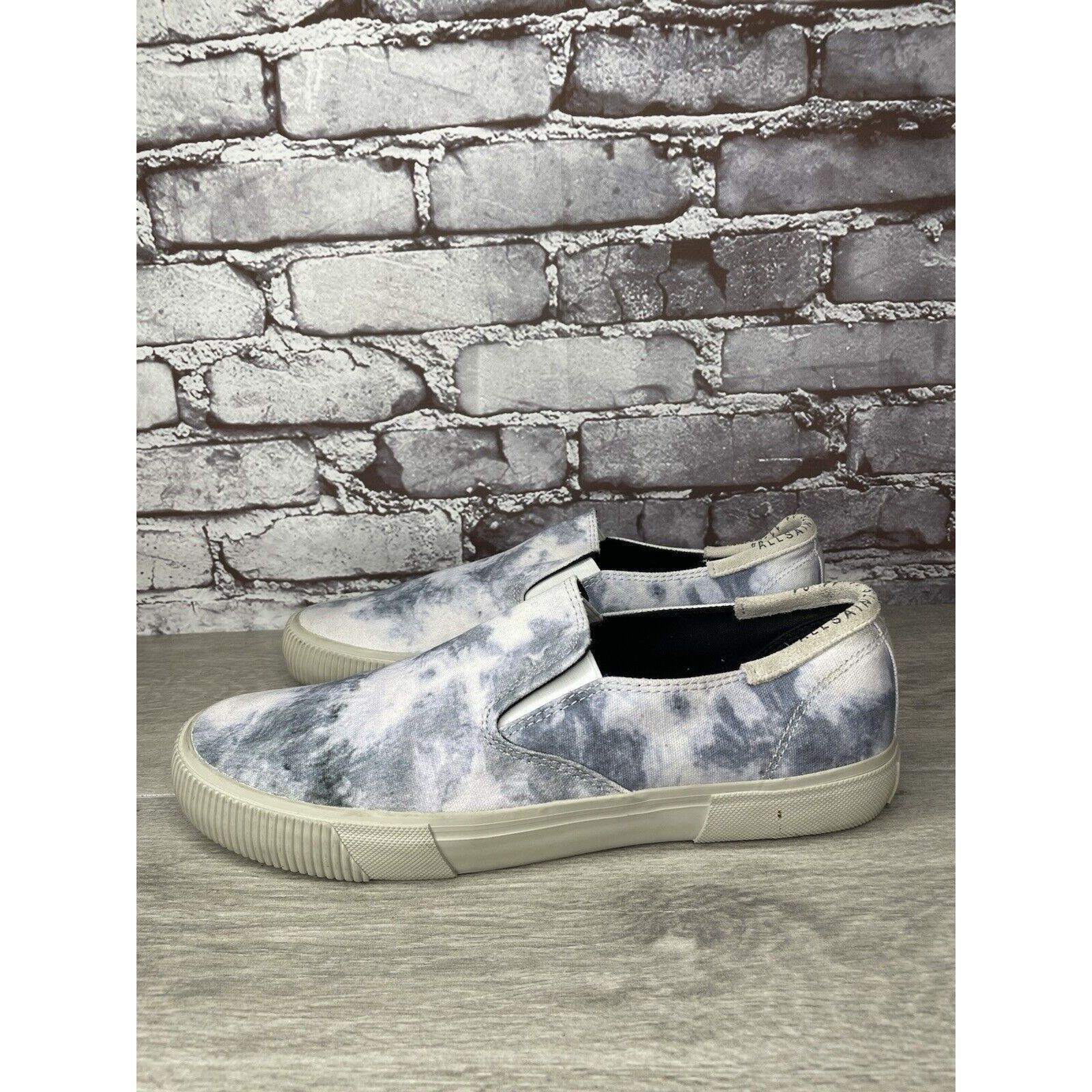 Allsaints All Saints Manny Blue White Tie Dye Canvas Slip On Casual Sh Size US 13 / EU 46 - 18 Thumbnail