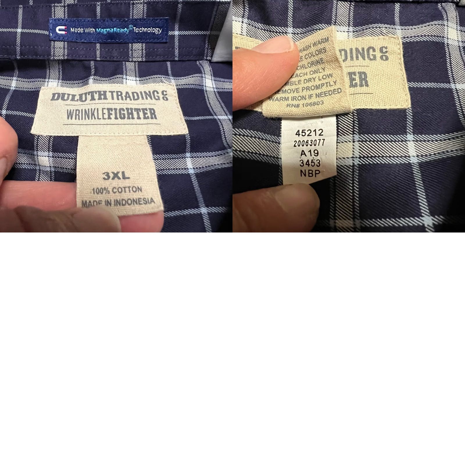 Duluth Trading Company Duluth Trading Shirt Men 3XL Blue Plaid Magna Ready Wrinkle Fighter Short Sleeve Size US XXL / EU 58 / 5 - 8 Thumbnail