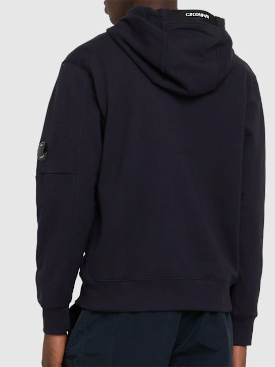 C.P. Company o1lsvrm0425 Raised Fleece Hooded Sweatshirt in Total Eclipse Size US XL / EU 56 / 4 - 4 Thumbnail