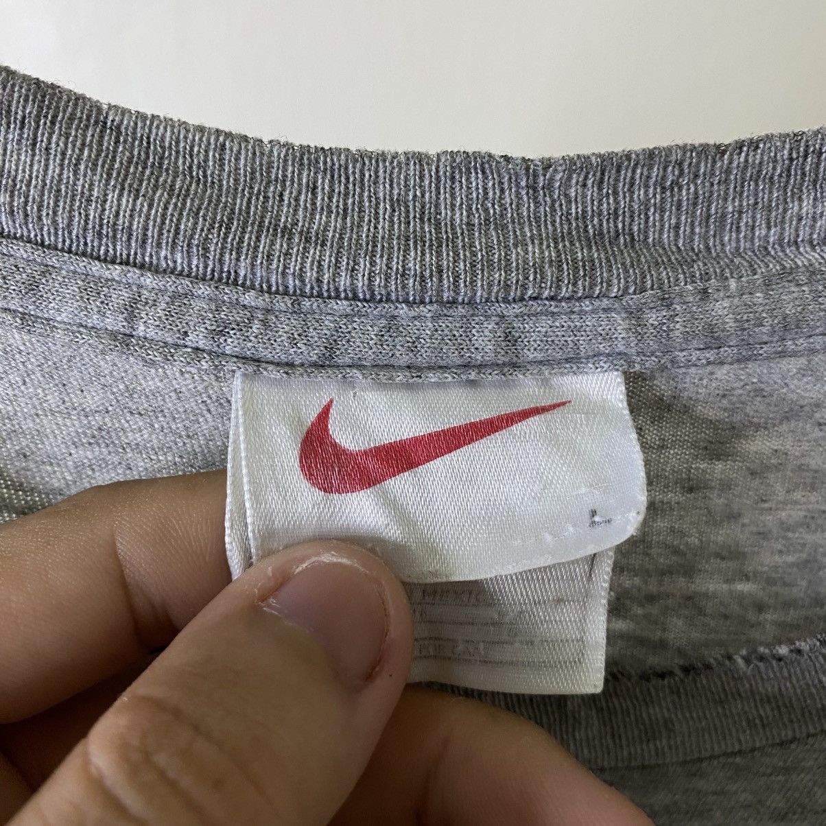 Nike Vintage 1990s Nike Essential Embroidery Small Swoosh T Shirt Size US XL / EU 56 / 4 - 5 Thumbnail