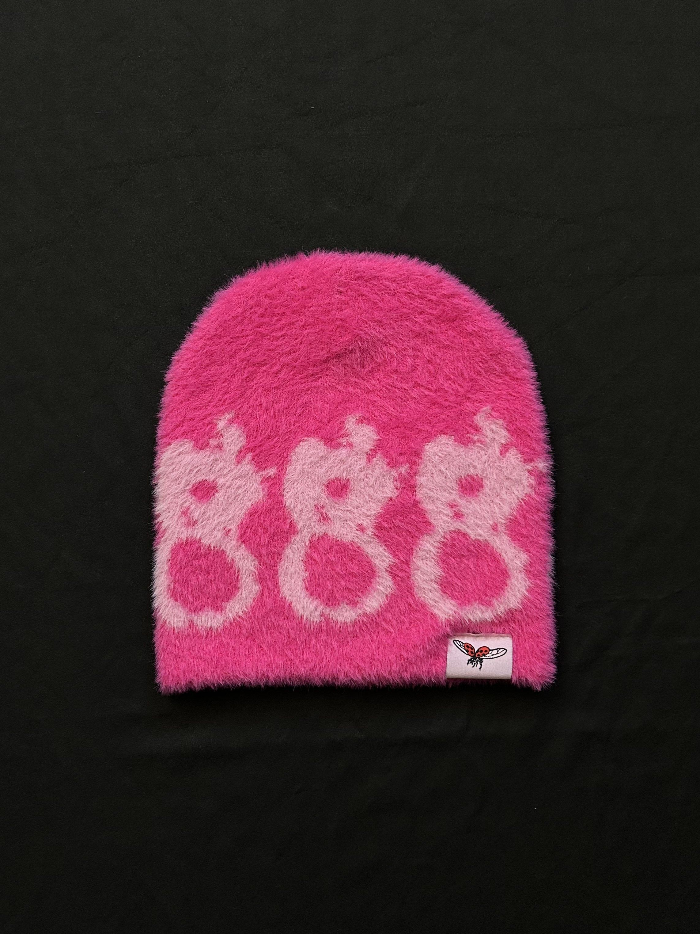 Japanese Brand Deadstock Paris Nimley Crazy 8 No Cuff Pink Beanie Hat OS Size ONE SIZE - 1 Thumbnail