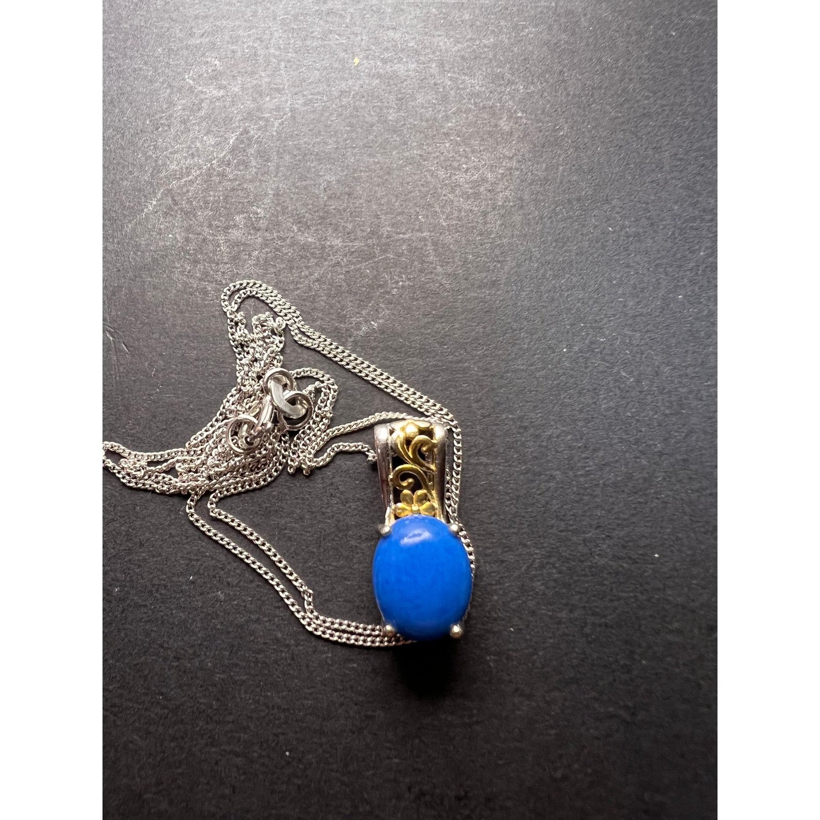 Other Ceruleite pendant sterling silver necklace Size ONE SIZE - 9 Thumbnail