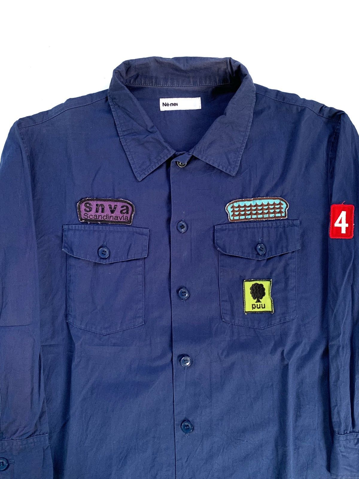 Issey Miyake × Japanese Brand × Ne-Net 2000s Ne-net by Issey Miyake Double Pocket Shirt Size US M / EU 48-50 / 2 - 2 Thumbnail
