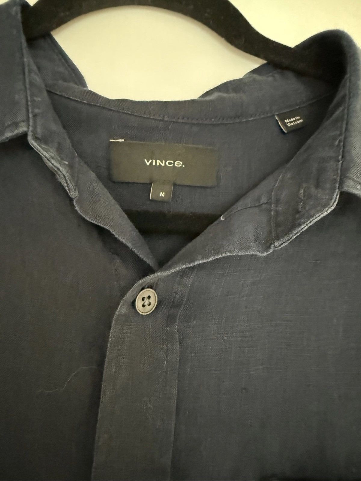 Vince Vince Short-Sleeve Shirt size M 100% linen blue lagenlook Size US M / EU 48-50 / 2 - 7 Thumbnail