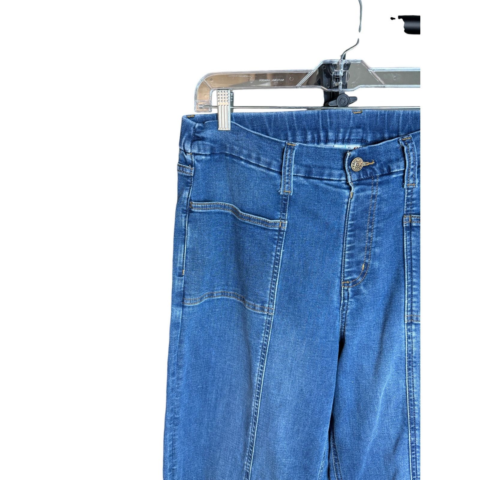 Denim & Co. Denim & Co. Stretch Wide Leg Jeans with Seam Detail 14 Reg. Size 36" / US 14 / IT 50 - 6 Thumbnail