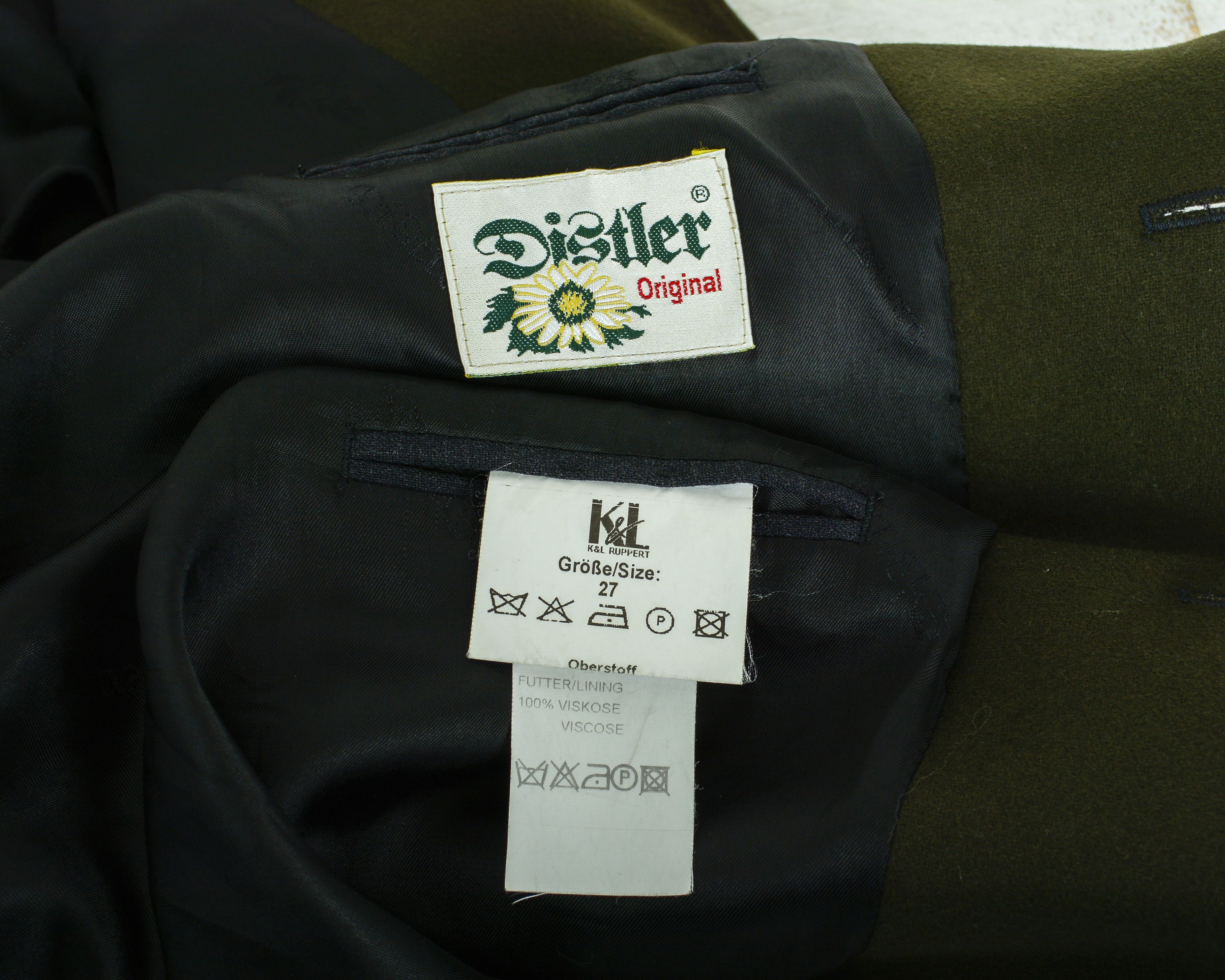 Vintage DISTLER Trachten Men's UK 44S US Blazer Wool Suit Jacket xl Size 44S - 10 Thumbnail