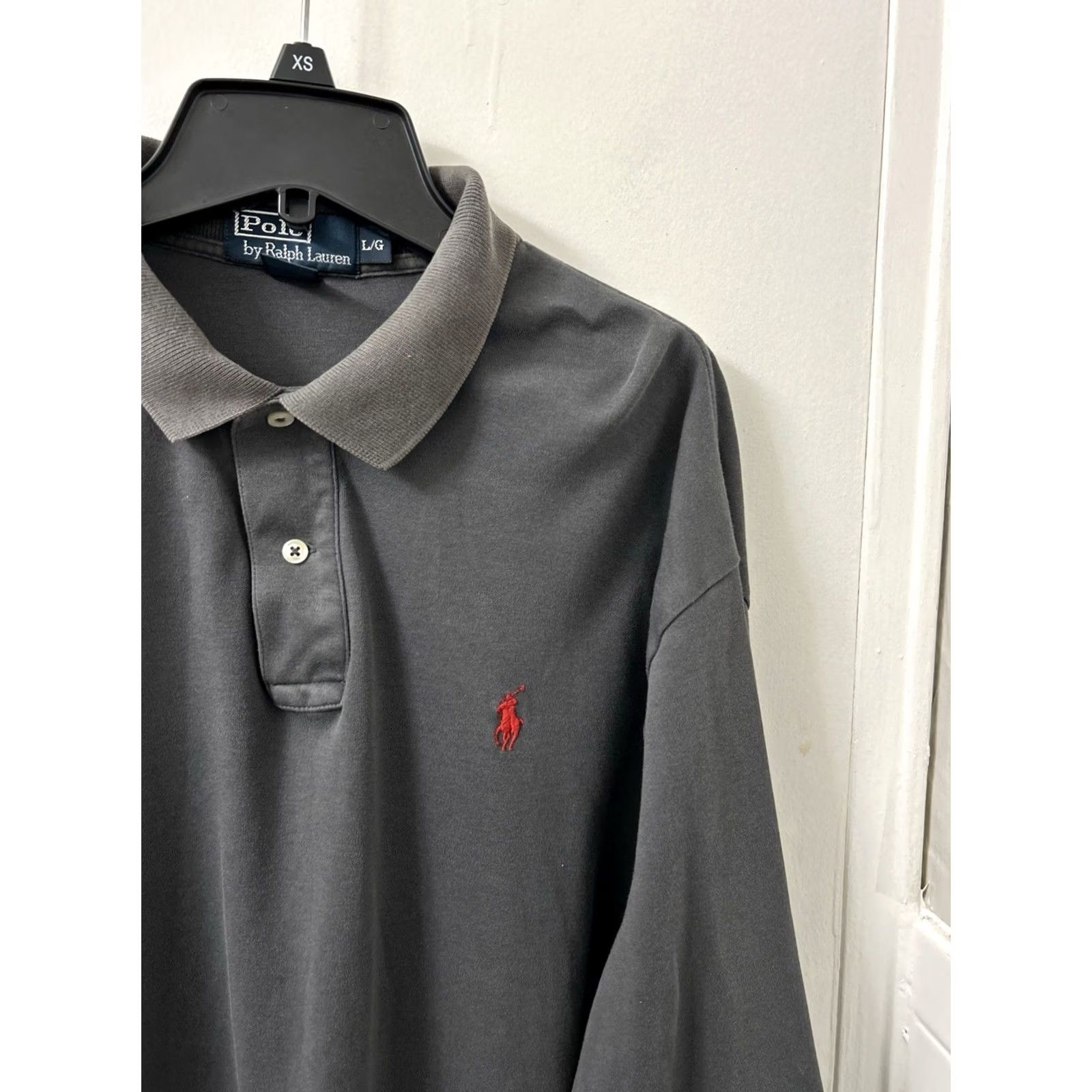 Polo Ralph Lauren VINTAGE Polo Ralph Lauren Shirt Mens L Gray Long Sleeve Red Pony Logo Size US L / EU 52-54 / 3 - 4 Thumbnail