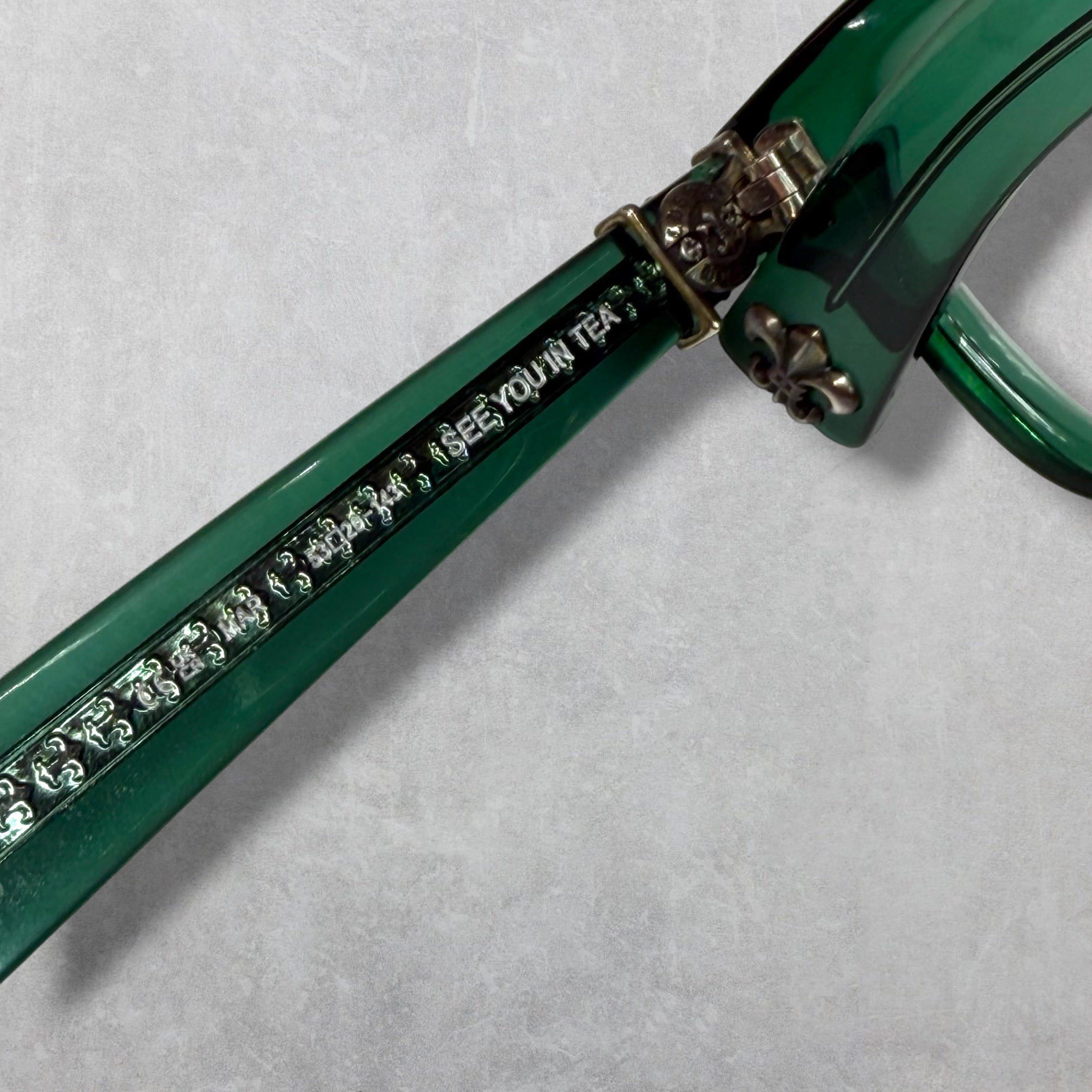 Chrome Hearts Chrome Hearts See You In Tea Marine Green Glasses Size ONE SIZE - 6 Thumbnail