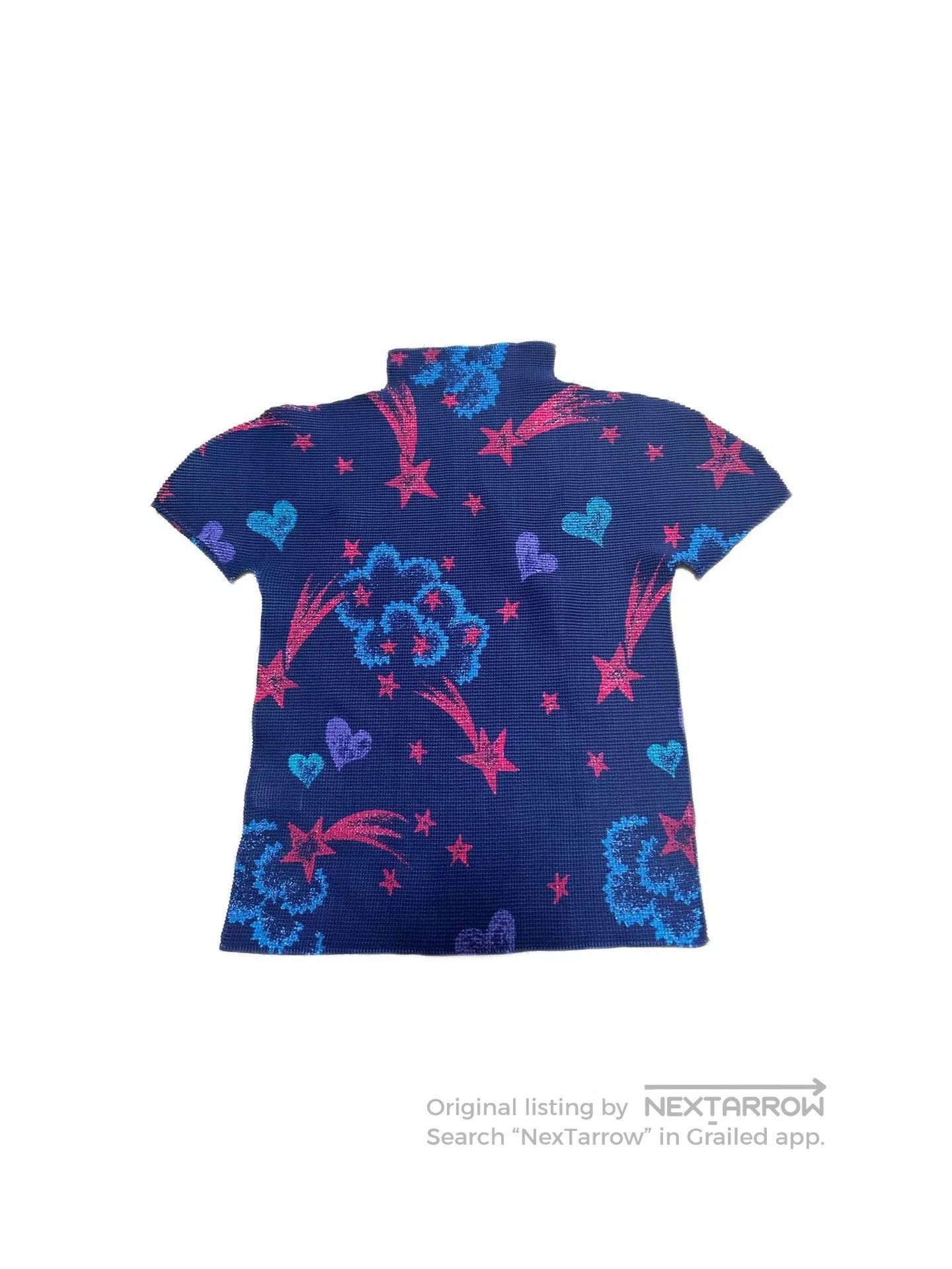 Pleats Please Issey Miyake Issey Miyake Me Star Floral Heart Pleated Top. Size M / US 6-8 / IT 42-44 - 2 Thumbnail