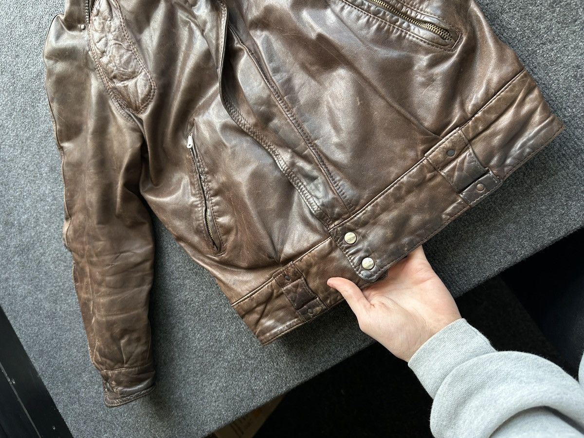Other 🚨VNTG LEATHER JACKET AVANT GARDE WESTERN BROWN MOTO Size US XS / EU 42 / 0 - 3 Thumbnail