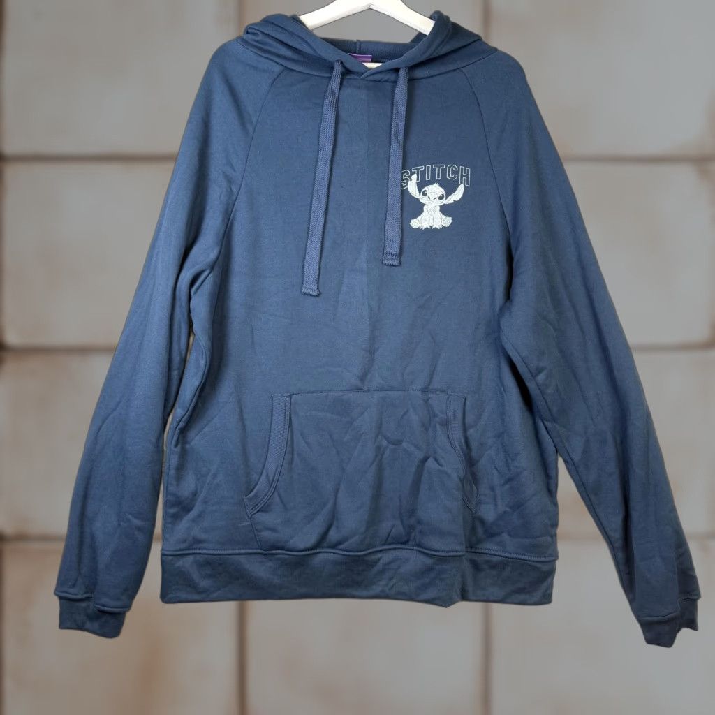 Disney Disney Lilo and Stitch Hoodie Sweatshirt Blue L Adult Pullover Mens Womens Girls Size L / US 10 / IT 46 - 1 Thumbnail