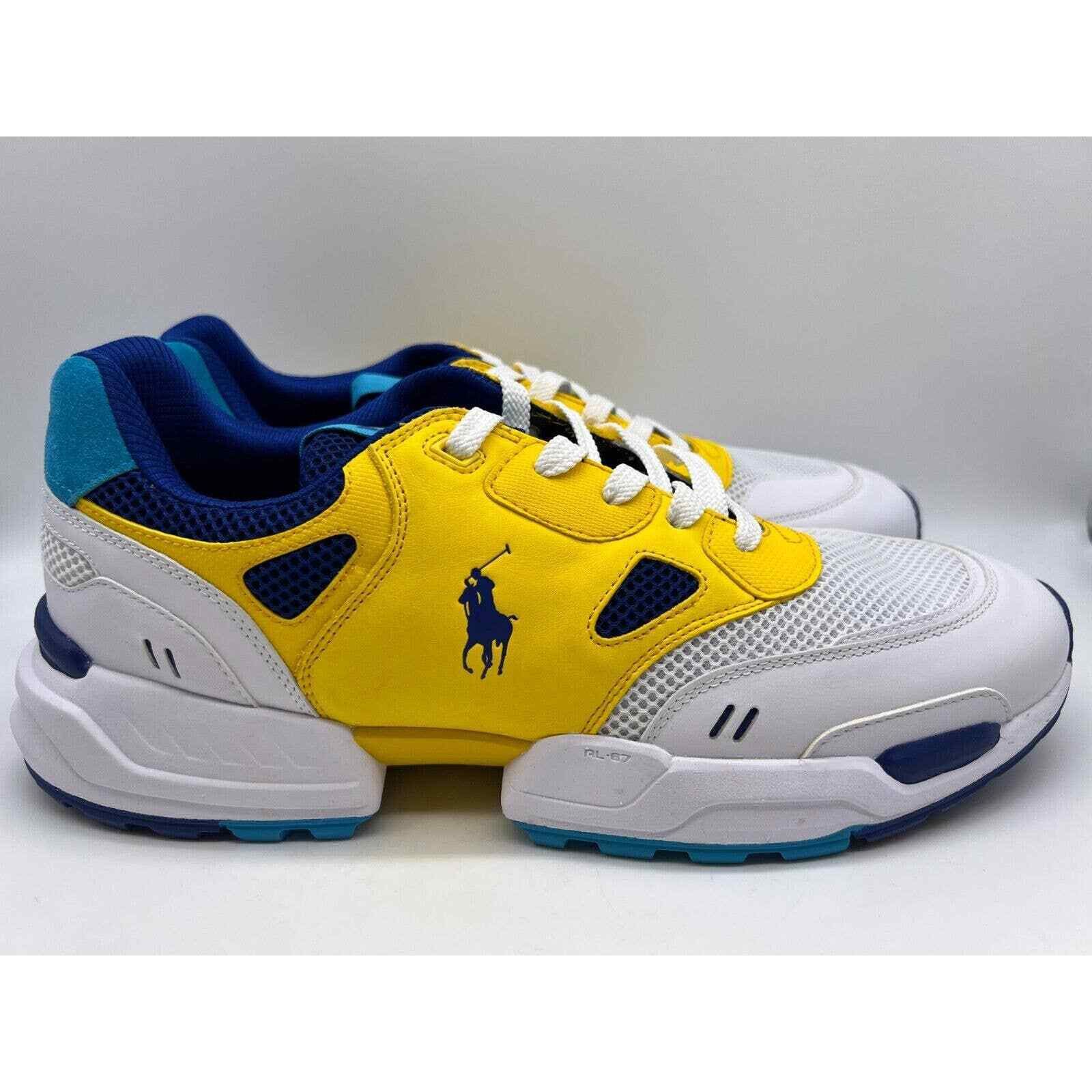 image of Polo Ralph Laurent Mens Jgr Athletic Shoes White/blue Size 14