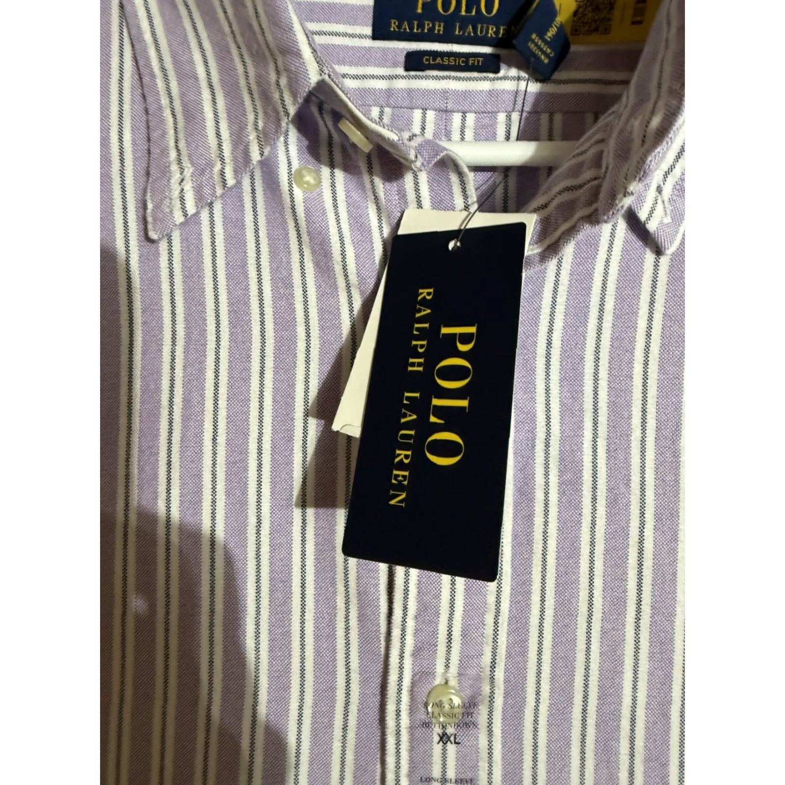 Polo Ralph Lauren Polo Ralph Lauren Shirt Button Down Mens XXL Classic Fit Striped Oxford Pastel Purple Easter Preppy Mens Size US XXL / EU 58 / 5 - 2 Thumbnail