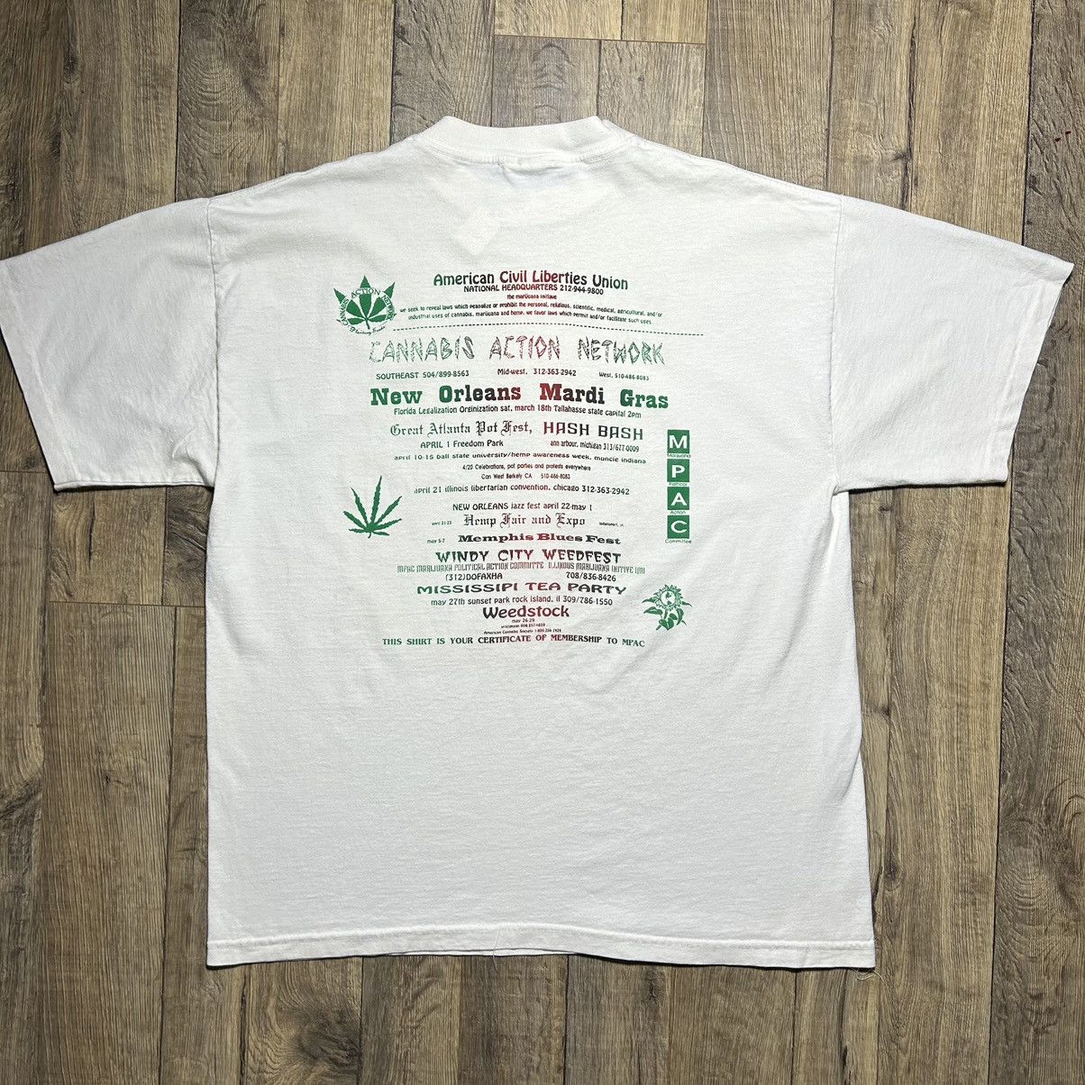 Vintage Vintage 1995 Marijuana Lot T Shirt Men’s XL Weed Peace 90s Size US XL / EU 56 / 4 - 4 Thumbnail