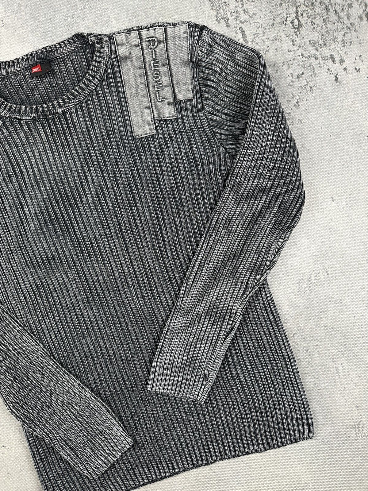 Diesel Vintage Diesel K-Martin Ribbed Knit Sweater Grey Archive Y2K Size US M / EU 48-50 / 2 - 3 Thumbnail