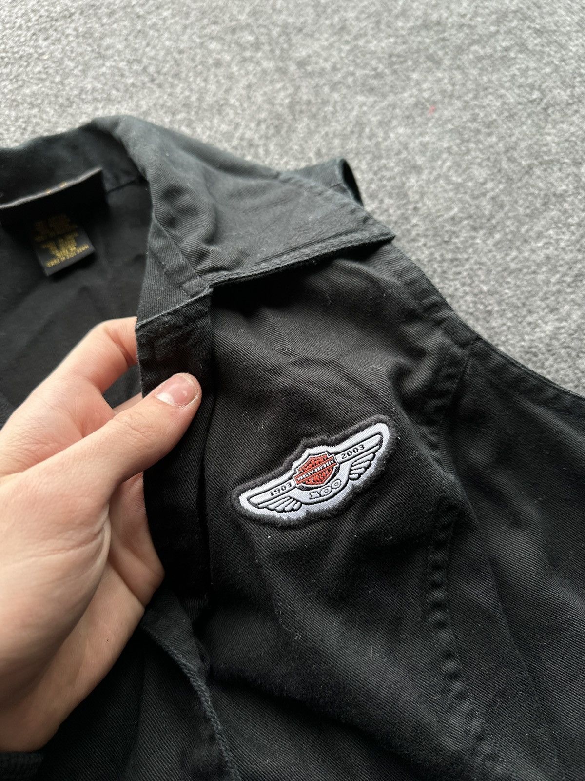 Harley Davidson 🚨VNTG HARLEY DAVIDSON WOMEN BLACK WEST JACKET LOGO Size M / US 6-8 / IT 42-44 - 4 Thumbnail