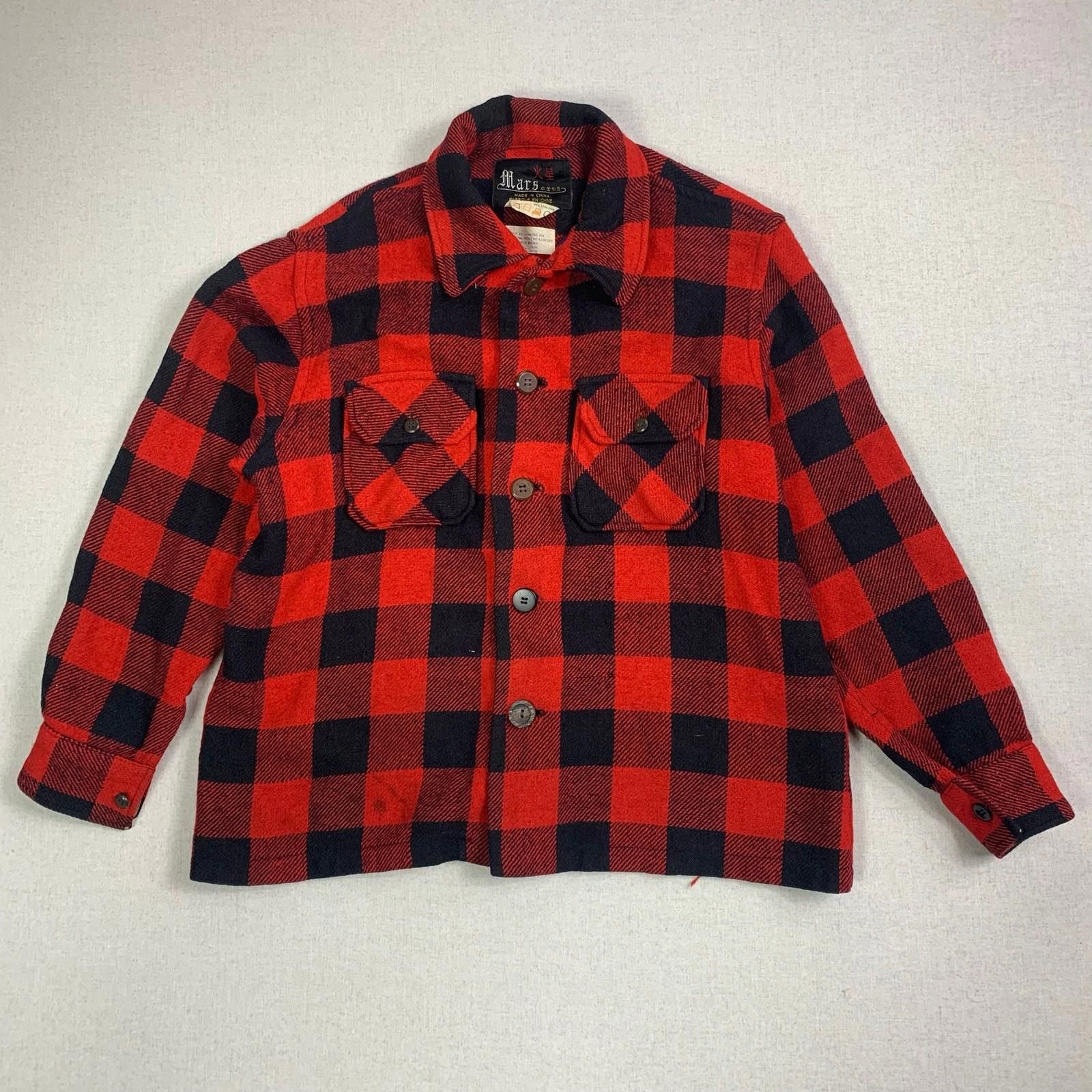 Maison Margiela Buffalo Plaid Button Down Wool Jacket Over Shirt Mars M 70s Size US M / EU 48-50 / 2 - 1 Thumbnail