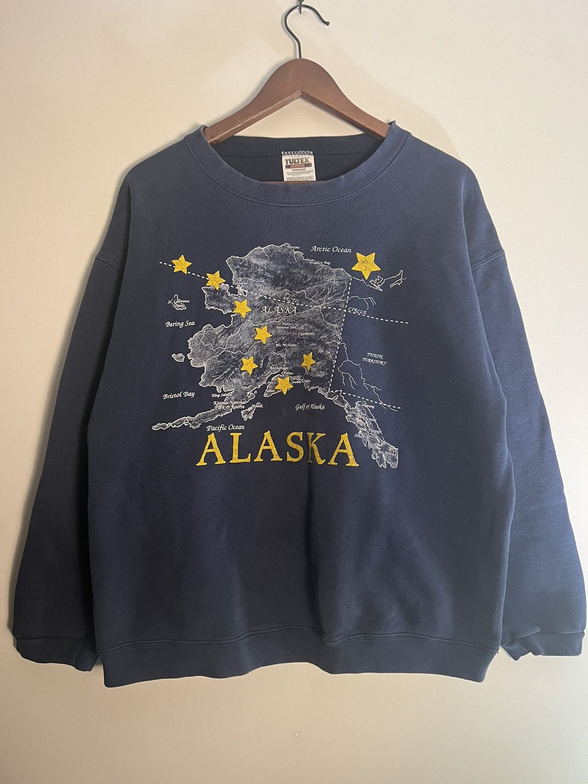 Tultex × Vintage 90s Alaska Vintage Souvenir crewneck Size US L / EU 52-54 / 3 - 1 Thumbnail
