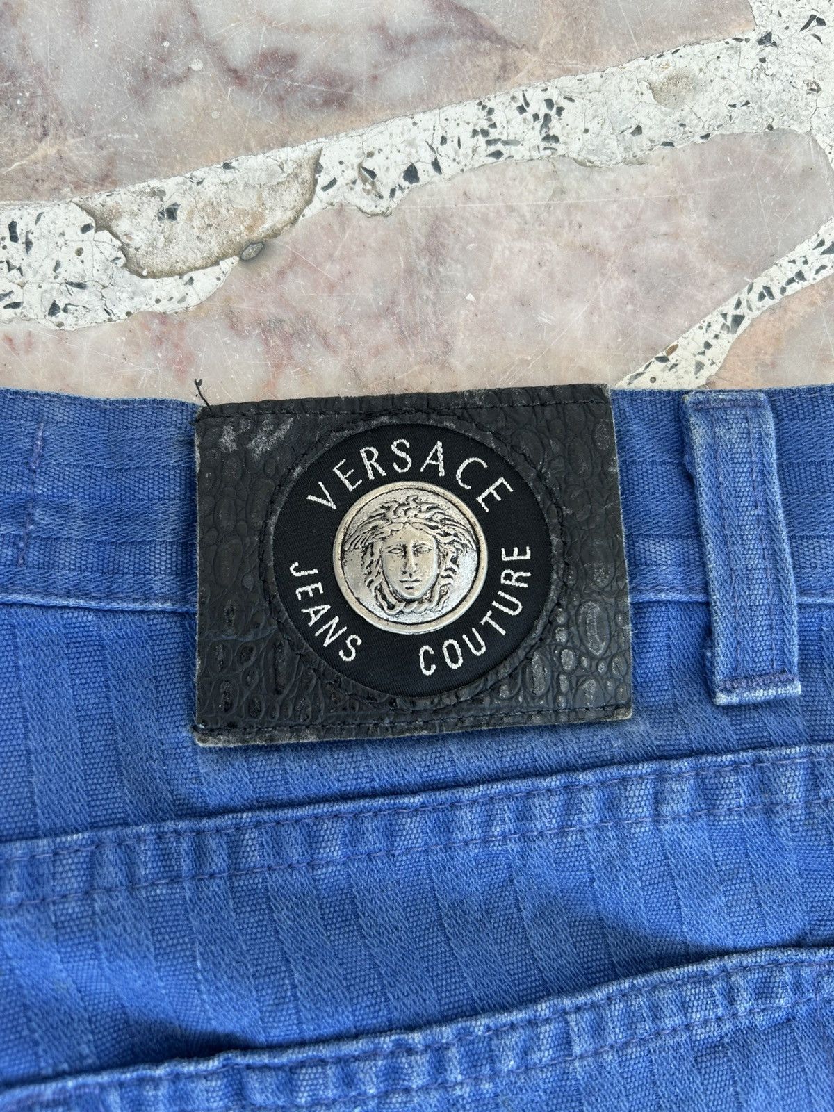 Versace Jeans Couture Versace Jeans Couture Vintage Pants Blue Stripe Size US 30 / EU 46 - 12 Thumbnail