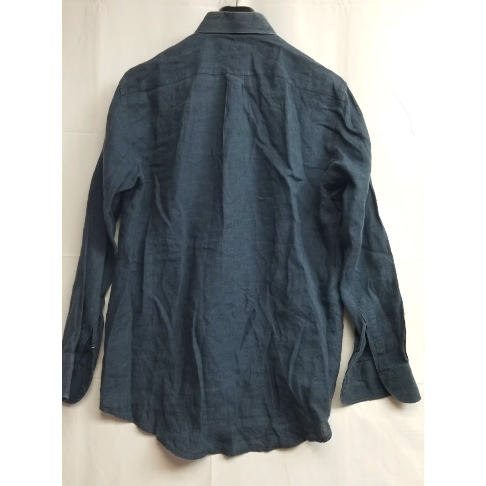 Vintage Asole & Bottoni Shirt Button-Front Linen Blue 15 3/4 40 Men Long Sleeve Collar Blue Shirt Mens Regular Size US M / EU 48-50 / 2 - 2 Thumbnail