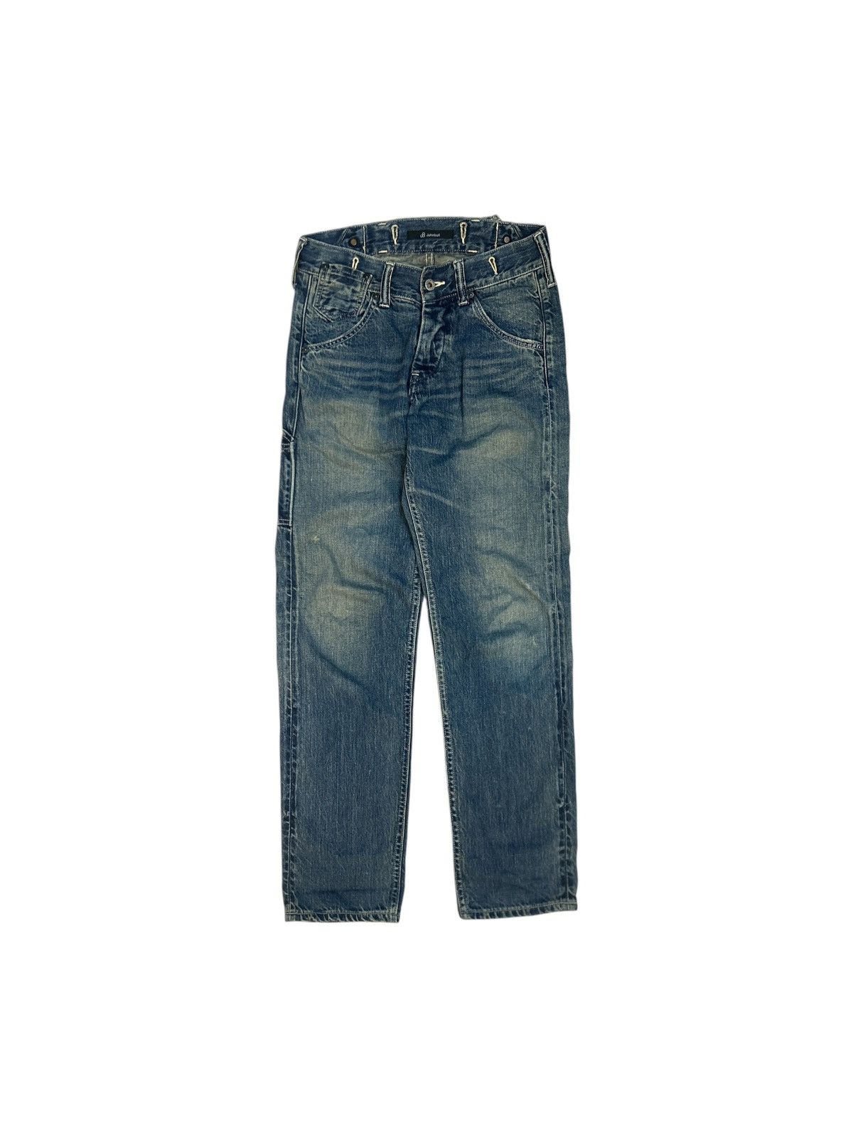 Johnbull 🔥Johnbull Japan Distressed Selvedge Carpenter Denim Jeans Size US 29 - 5 Thumbnail