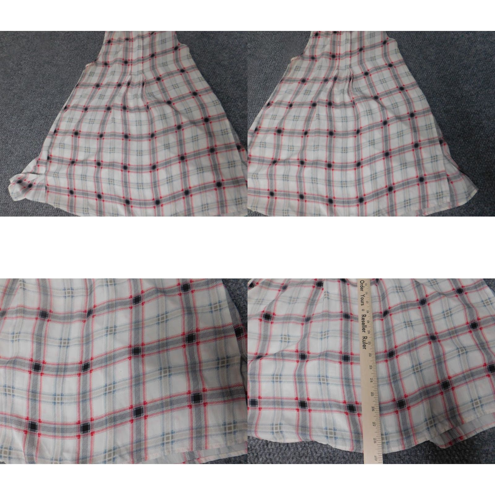 Vintage The Limited Blouse XS Women Gray Plaid Henley Button-Down Pullover Casual Regular Modern - Size XS / US 0-2 / IT 36-38 - 8 Thumbnail