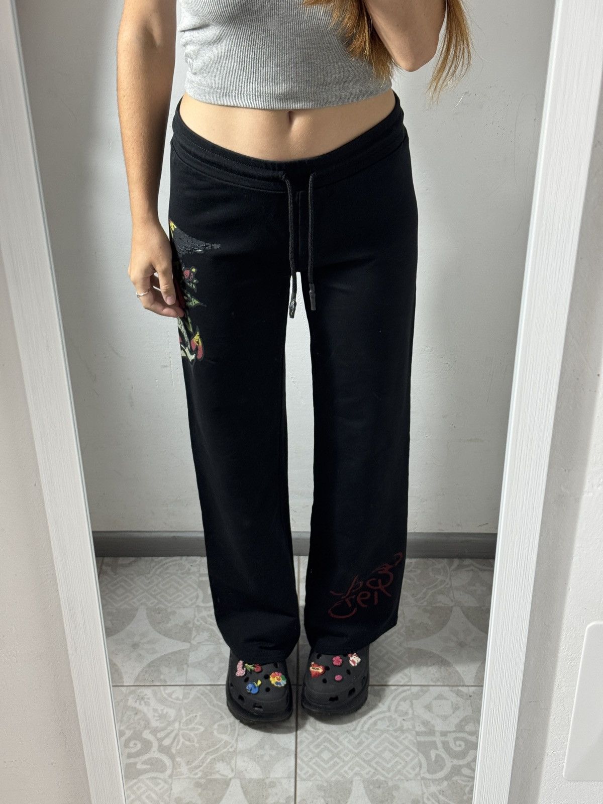 Ed Hardy ED HARDY x URBAN OUTFITTERS 2000s “LOVER” PANTS Size 28" / US 6 / IT 42 - 11 Thumbnail