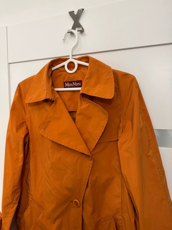 Max Mara Max Mara Studio Trench Coat Orange Size M premium Size M / US 6-8 / IT 42-44 - 5 Thumbnail