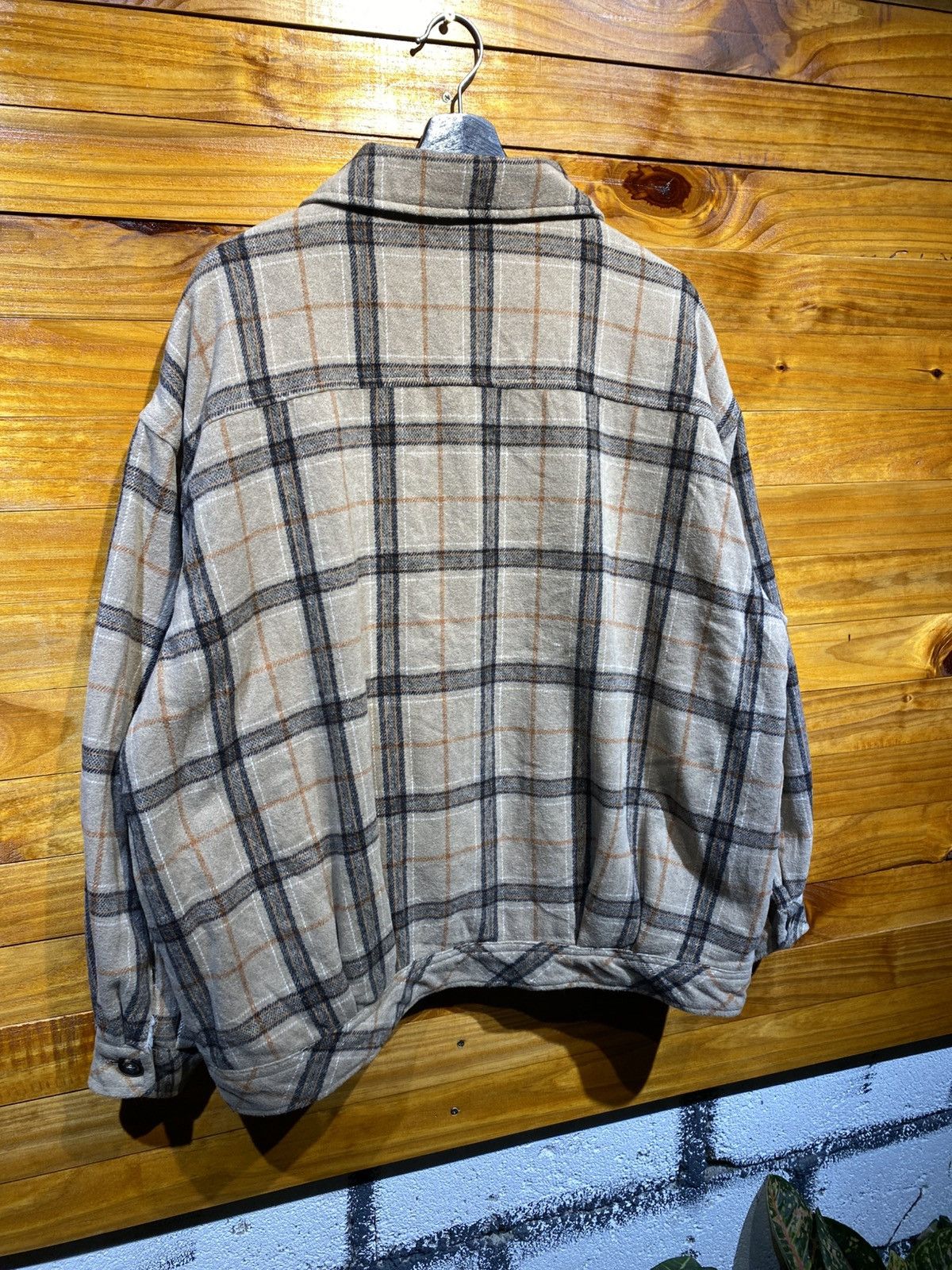 Japanese Brand Vintage Private Pause Sherpa Line Checkered Overshirt Jacket Size US XXL / EU 58 / 5 - 14 Thumbnail