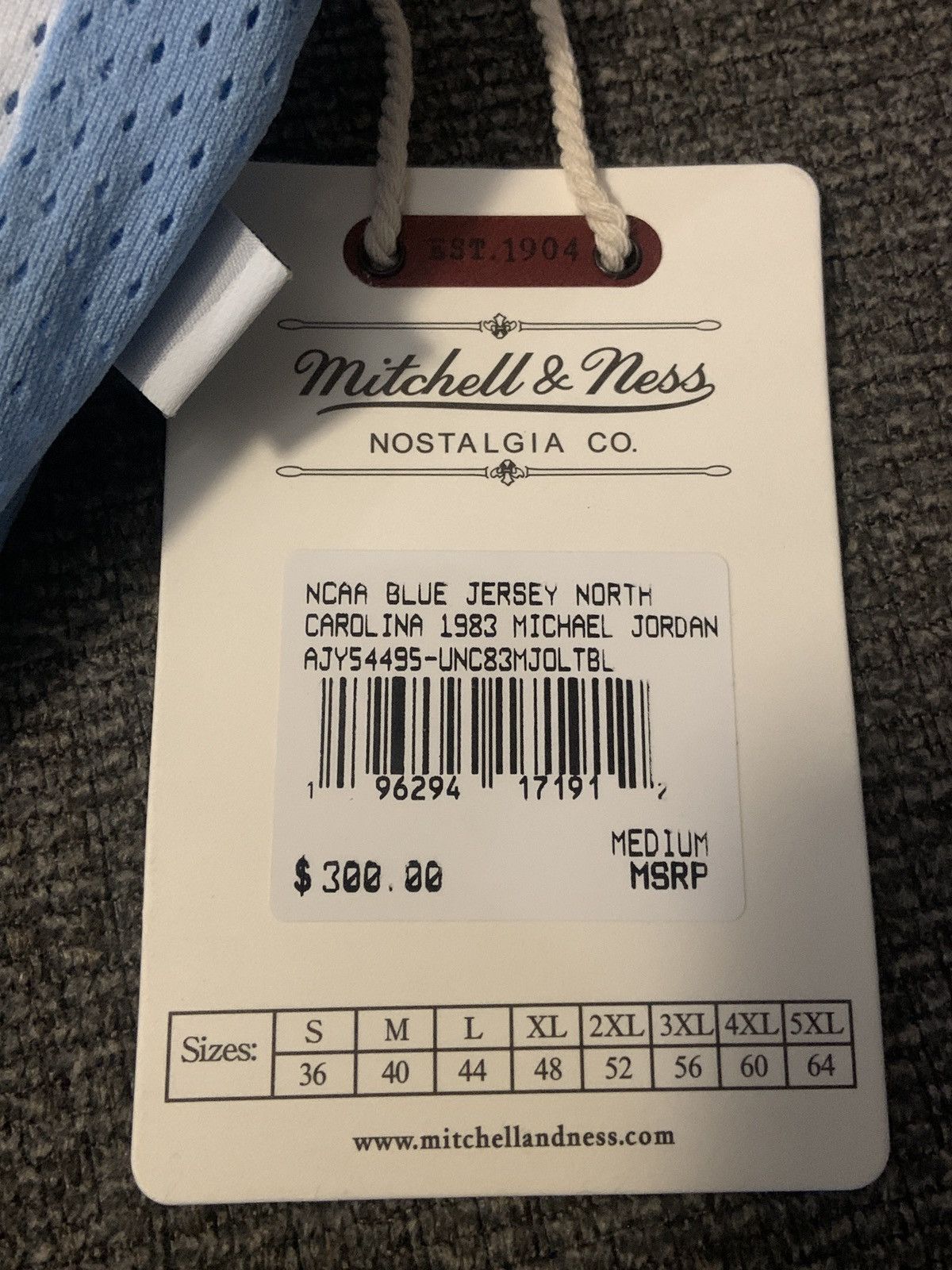 Mitchell & Ness Mitchell and Ness NC authentic Jordan Jersey Size US M / EU 48-50 / 2 - 7 Thumbnail