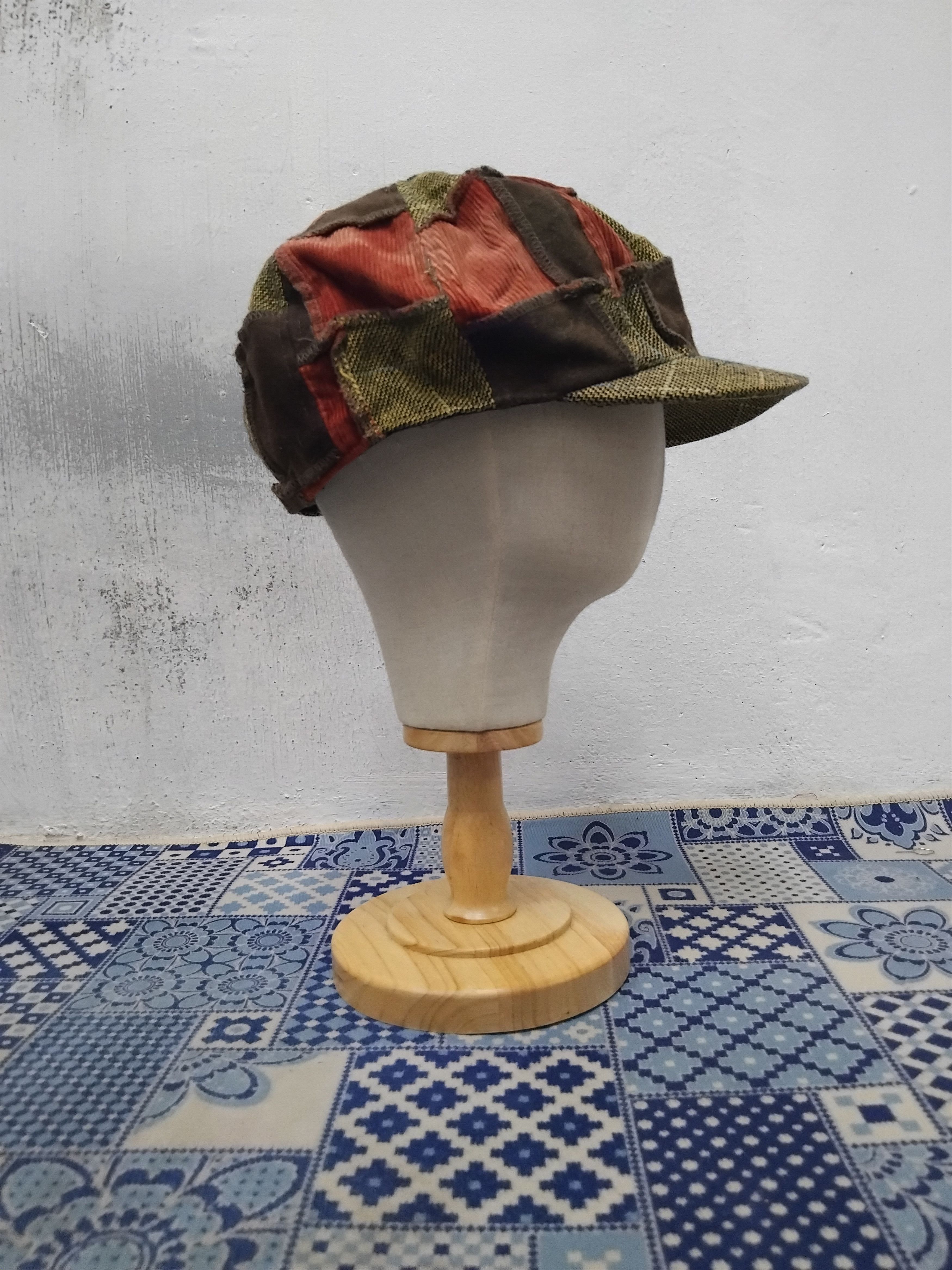 Japanese Brand Patchwork checkered Japanese inspired cap Size ONE SIZE - 7 Thumbnail