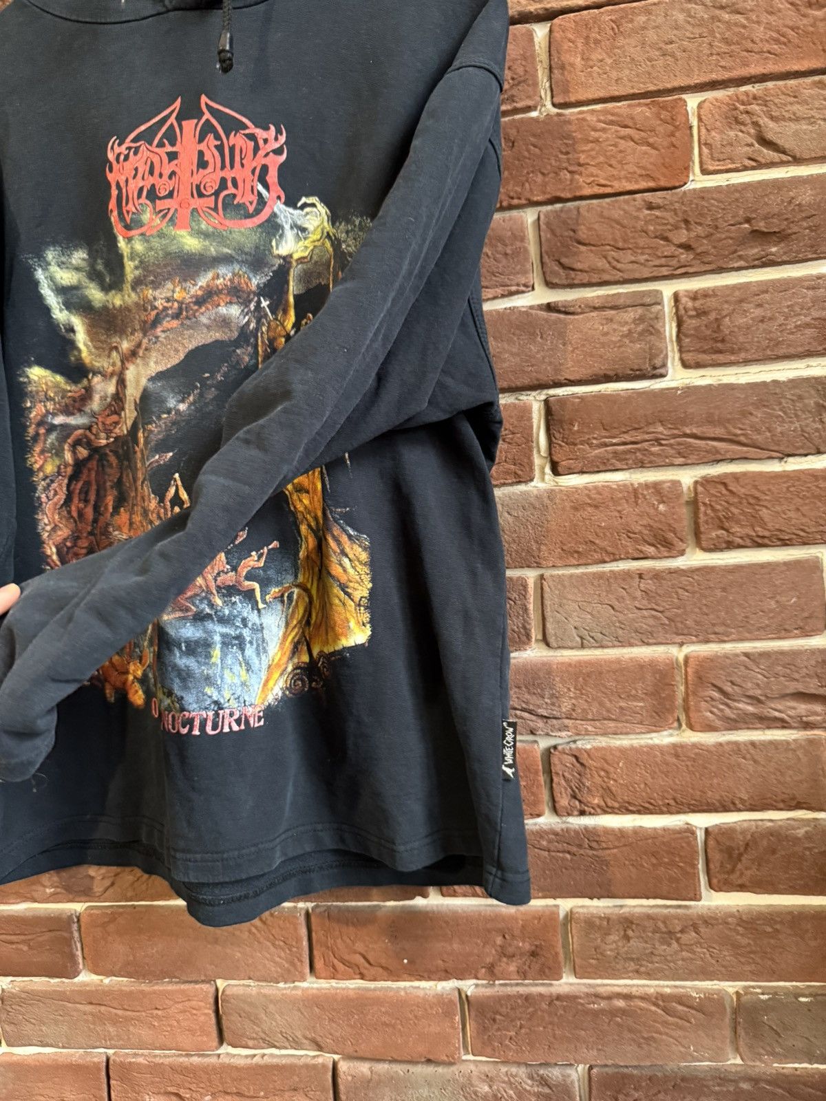 Band Tees Rare Vintage 00s Marduk Opus Nocturn Black Metal Band Hoodie Size US L / EU 52-54 / 3 - 7 Thumbnail