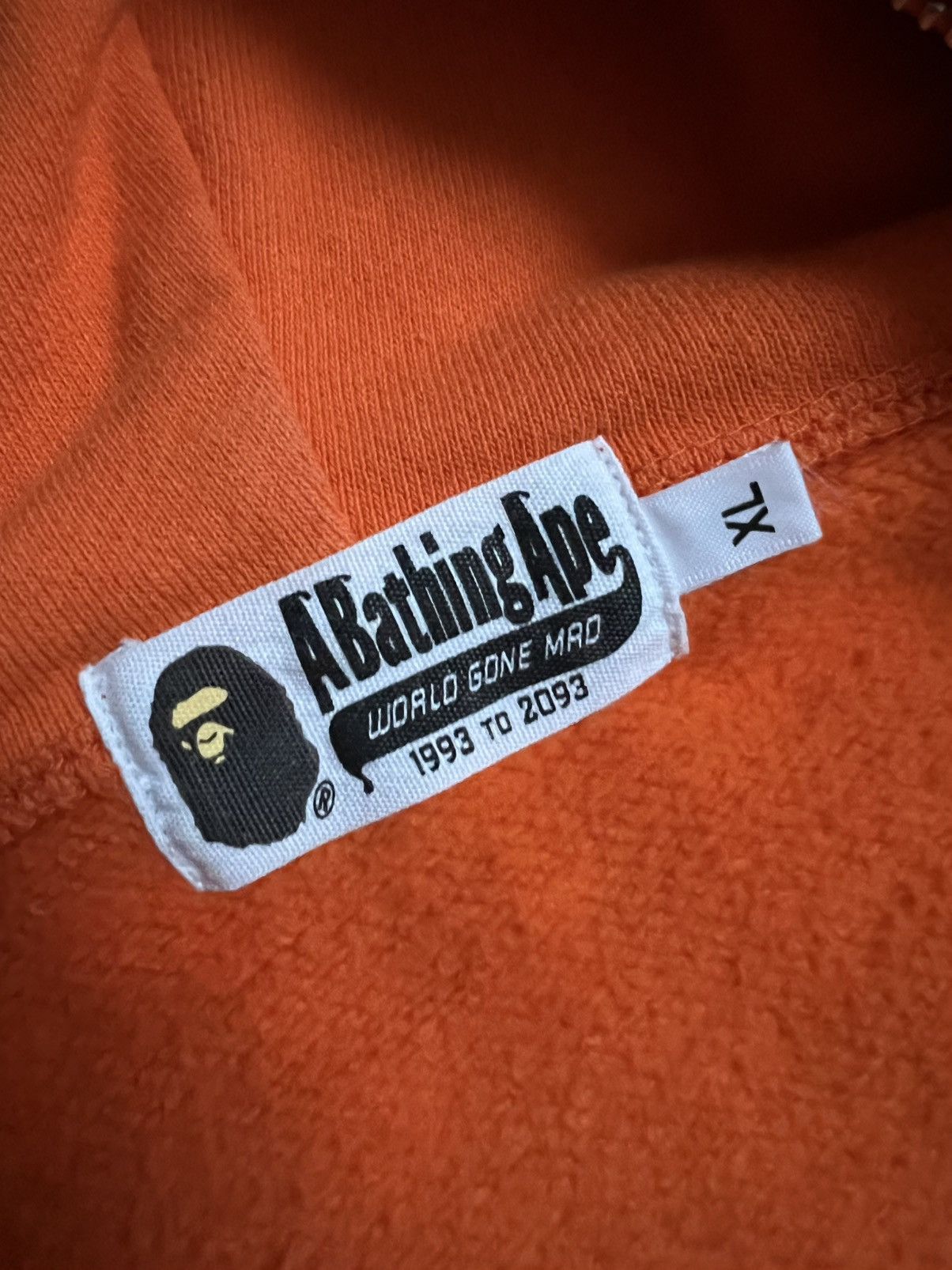 Bape A Bathing Ape Orange Tiger Shark Full Zip Up Hoodie Size US XL / EU 56 / 4 - 13 Thumbnail
