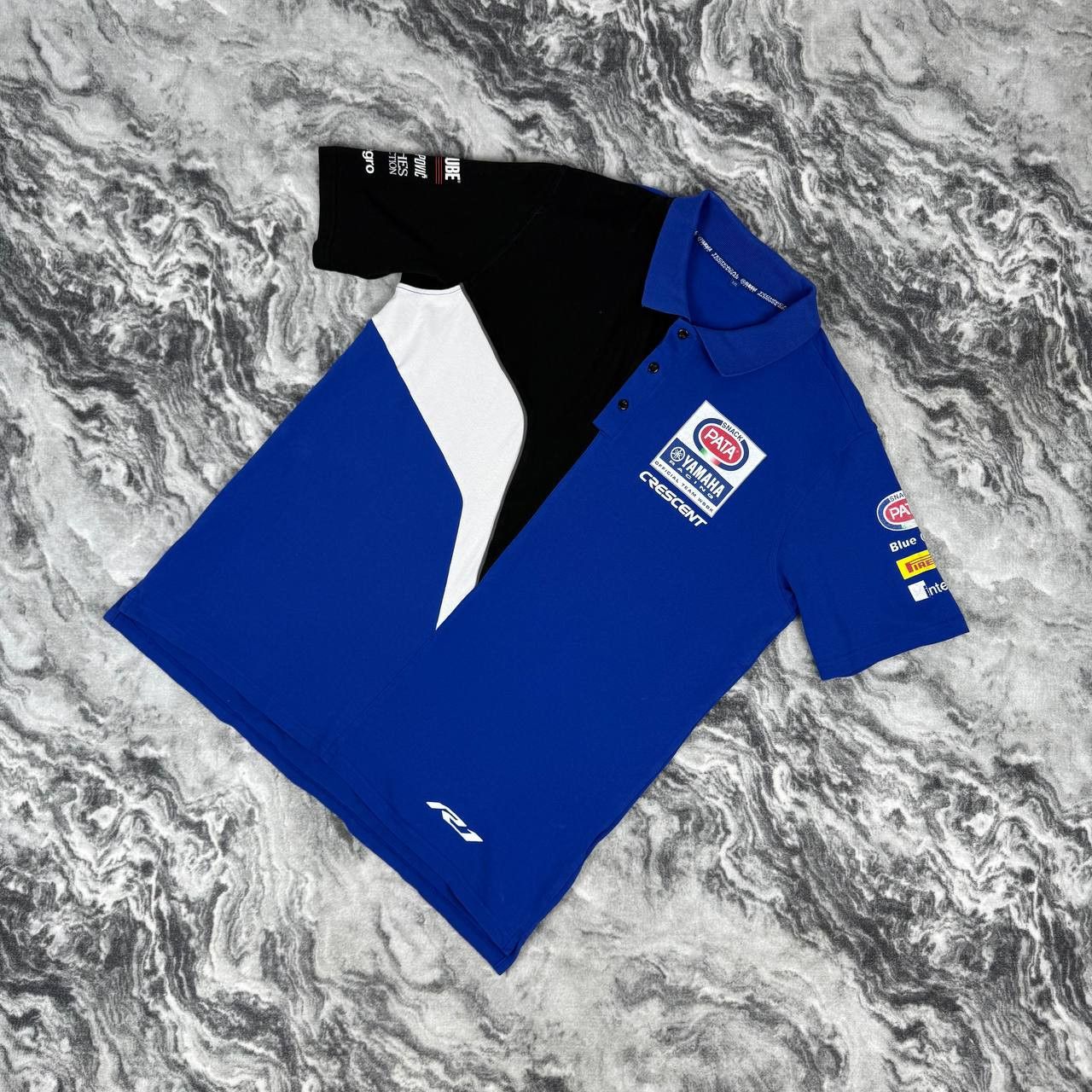 Yamaha Vintage Yamaha Racing R1 Polo Shirt 90s Big Logo Moto Size US L / EU 52-54 / 3 - 1 Thumbnail