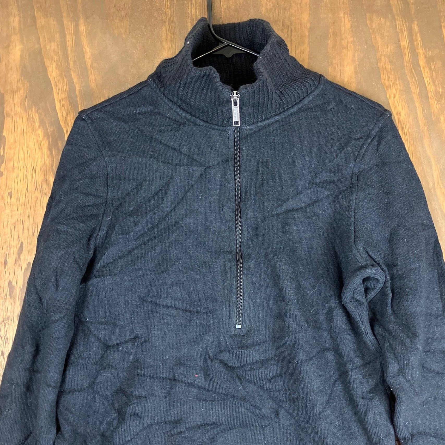 Banana Republic Banana Republic Mens Sweater Black 1/4 Zip Long Sleeve Knit Medium Wool Blend Shirt Pullover Womens? Size US M / EU 48-50 / 2 - 2 Thumbnail