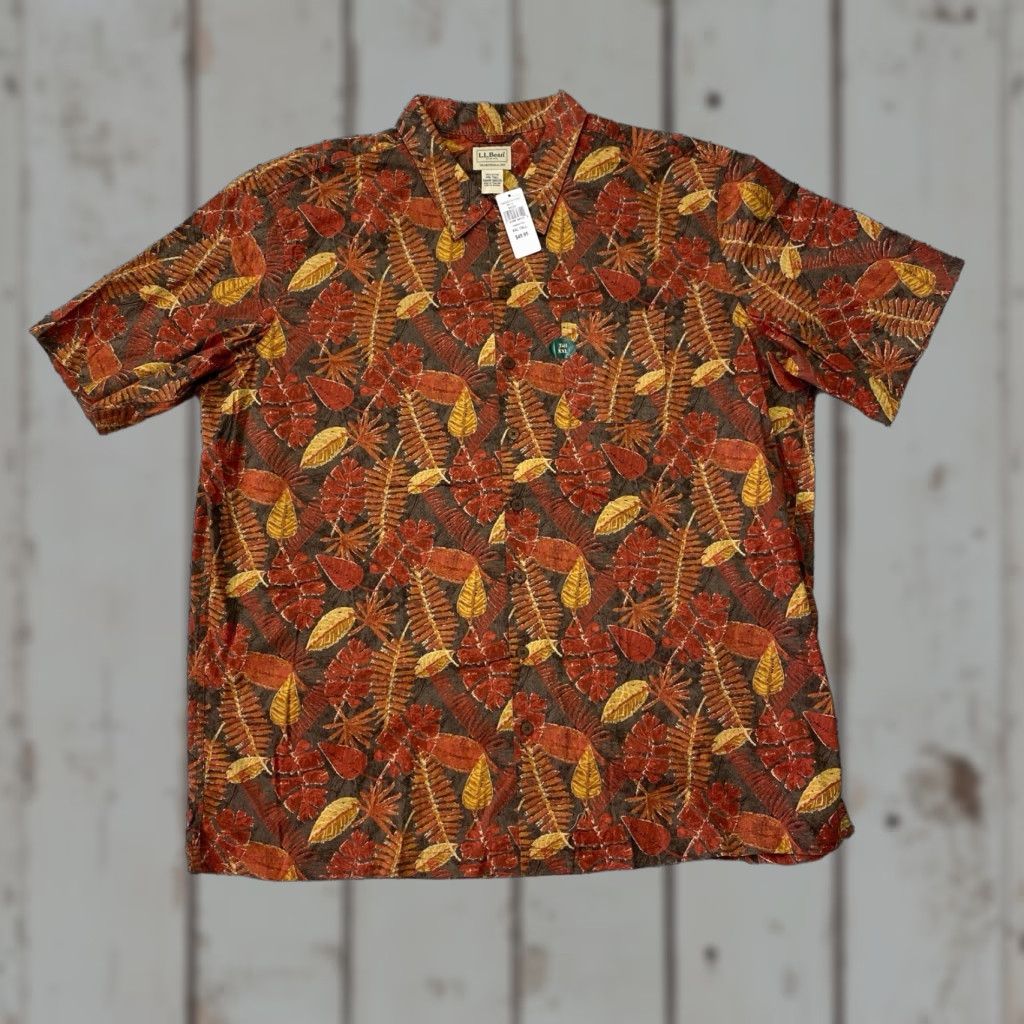 Vintage VINTAGE LL Bean Shirt Men’s 2XL Tall Floral Short Sleeve Button-Up Traditional Fit Casual Size US XXL / EU 58 / 5 - 1 Thumbnail