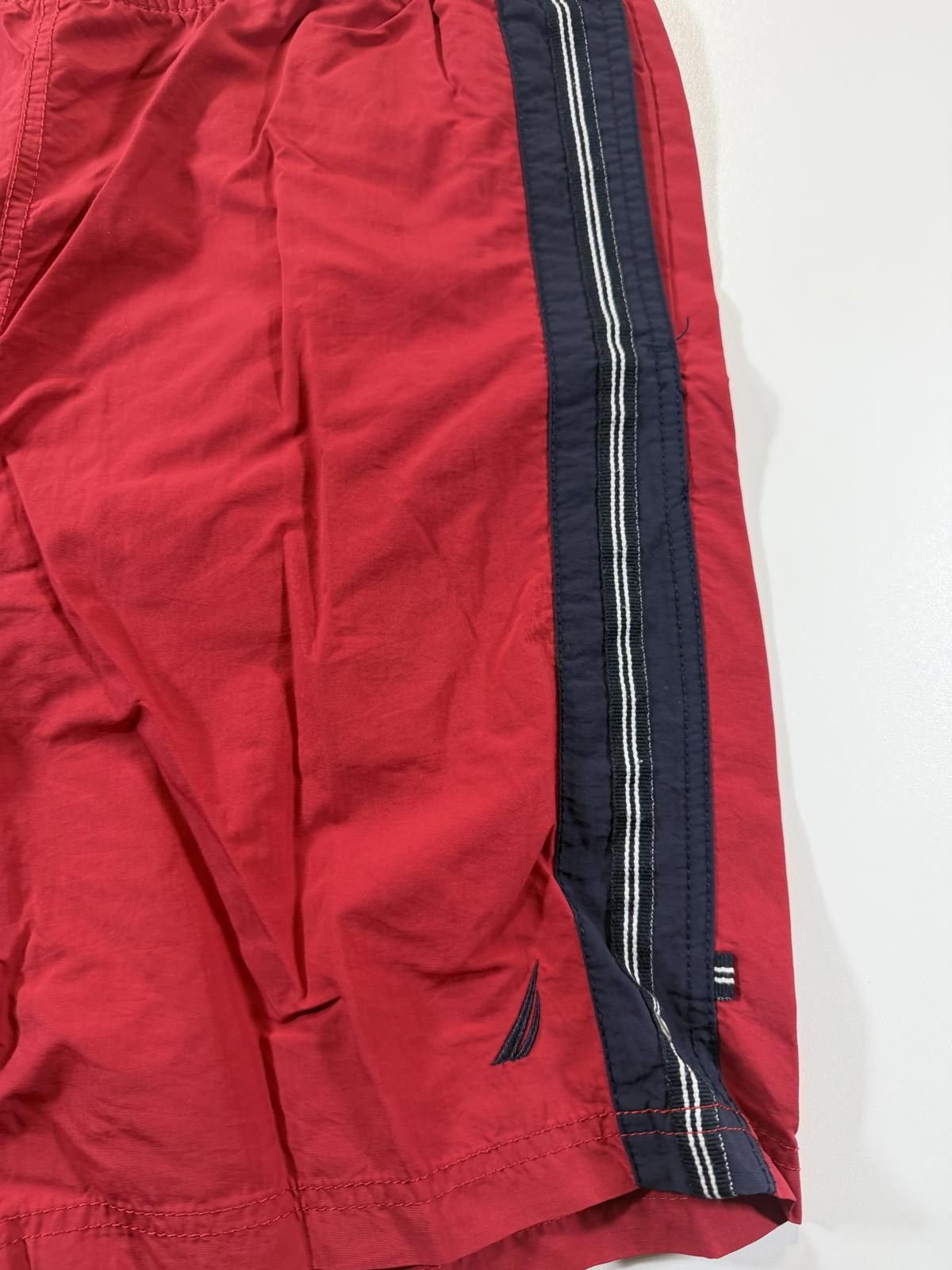 Nautica Nautica Red Swim Shorts with Side Stripe M Size US 34 / EU 50 - 3 Thumbnail